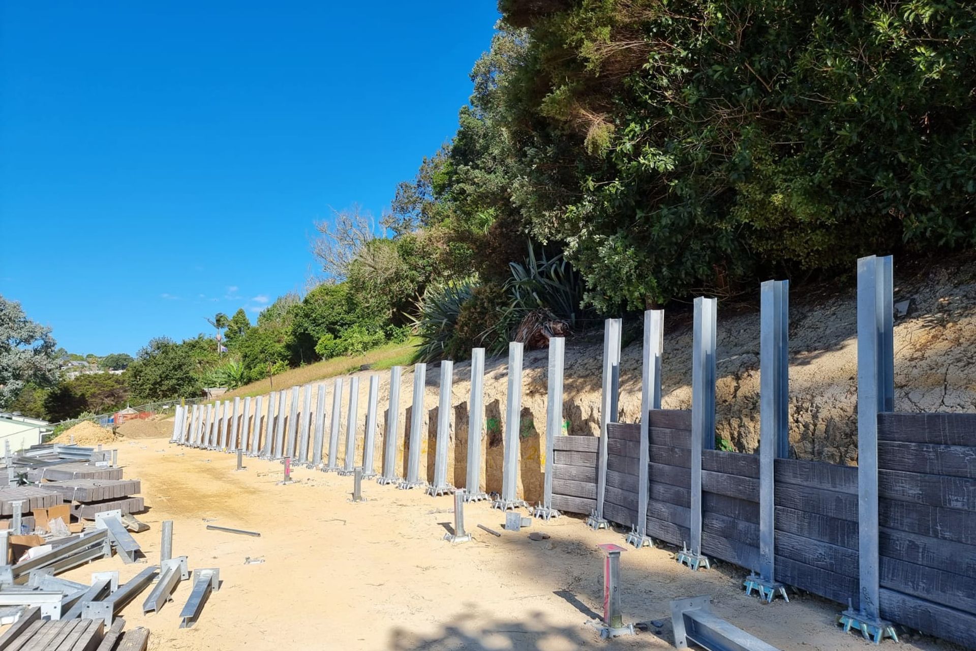 Retaining Wall, Kauri Park School, Birkenhead