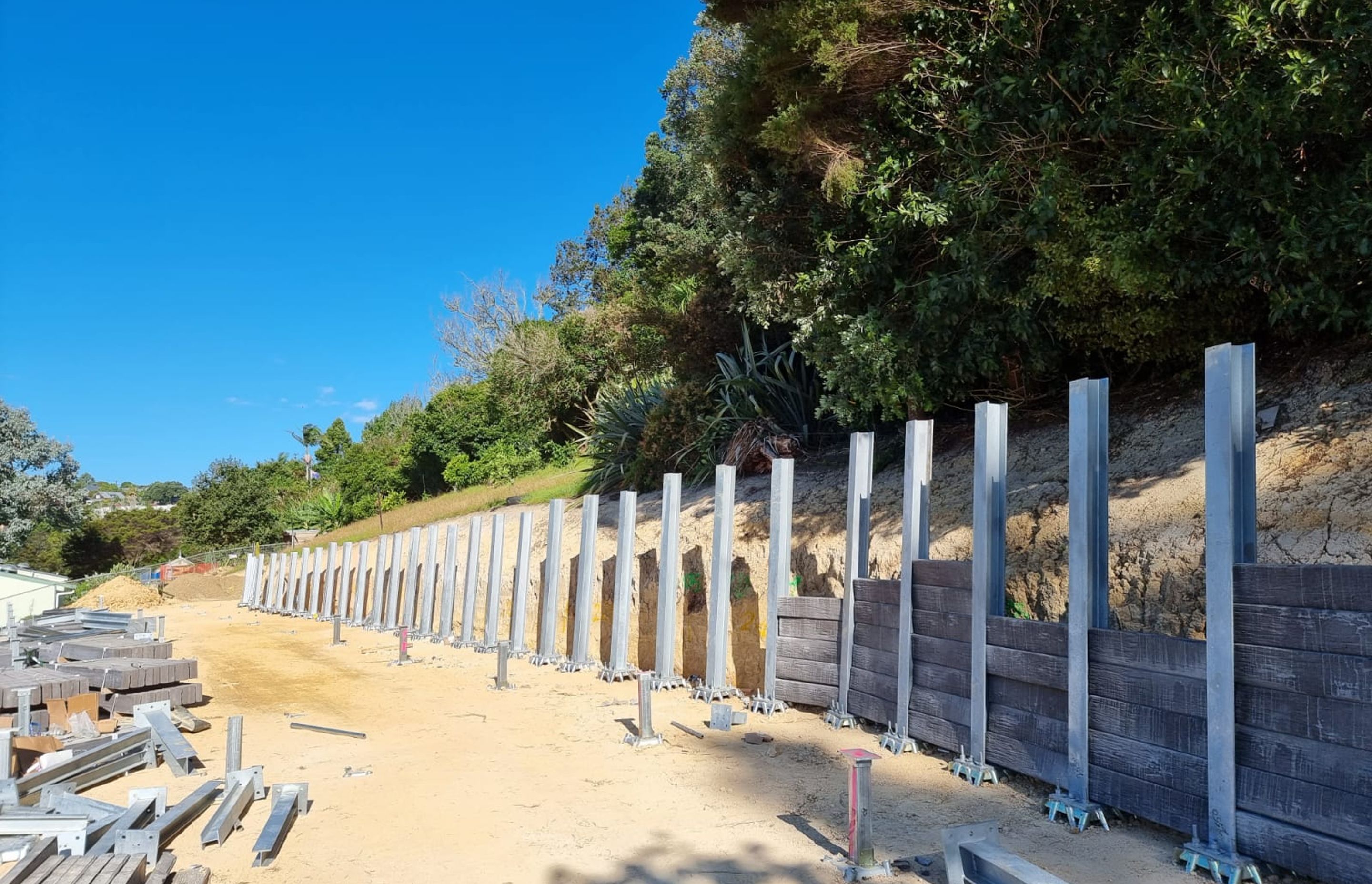 Retaining Wall, Kauri Park School, Birkenhead