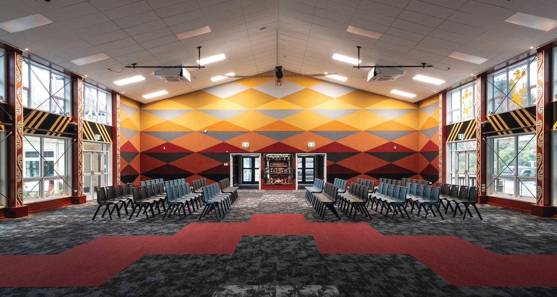 Te Hīnātore - Lytton High School Hall banner
