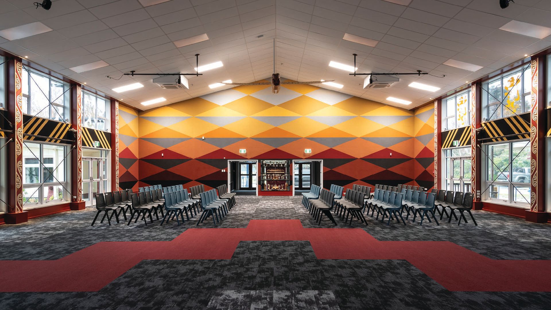Te Hīnātore - Lytton High School Hall banner