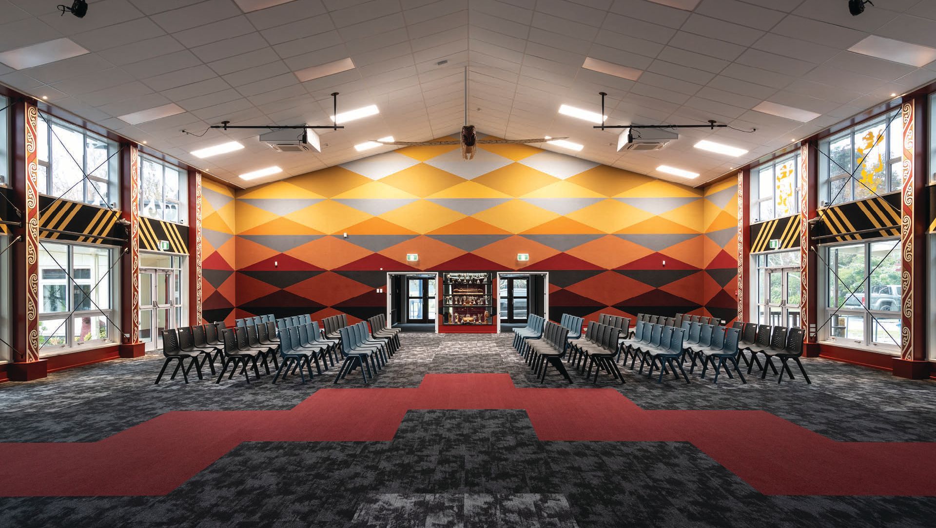 Te Hīnātore - Lytton High School Hall banner