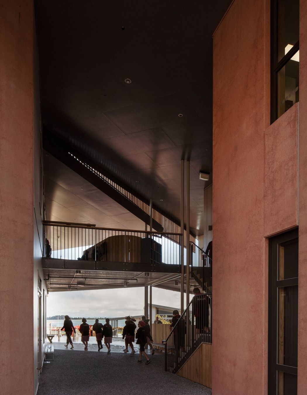 The colour and design of the facade celebrates the school’s unique identity while its sense of permanence acknowledges the one hundred-plus years the school has been in service to the Redcliffs community.