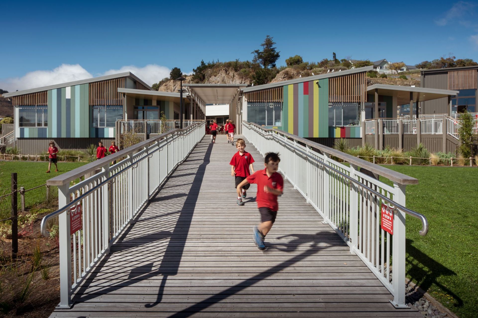 Currently the school has capacity for 300 students, however, the masterplan allows for a further 100 students to be accommodated in two 'boatshed' buildings as and when the roll increases.