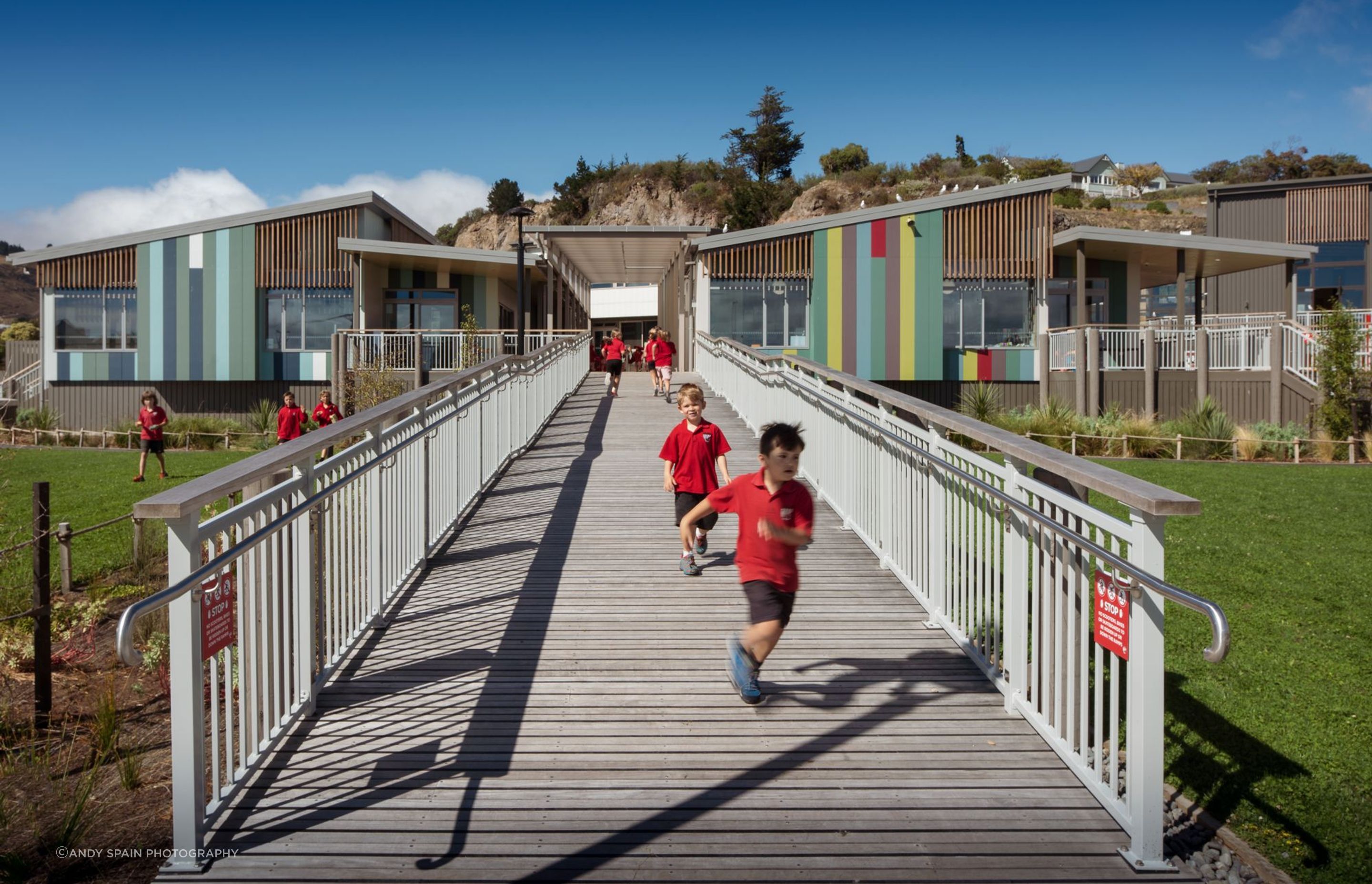Currently the school has capacity for 300 students, however, the masterplan allows for a further 100 students to be accommodated in two 'boatshed' buildings as and when the roll increases.