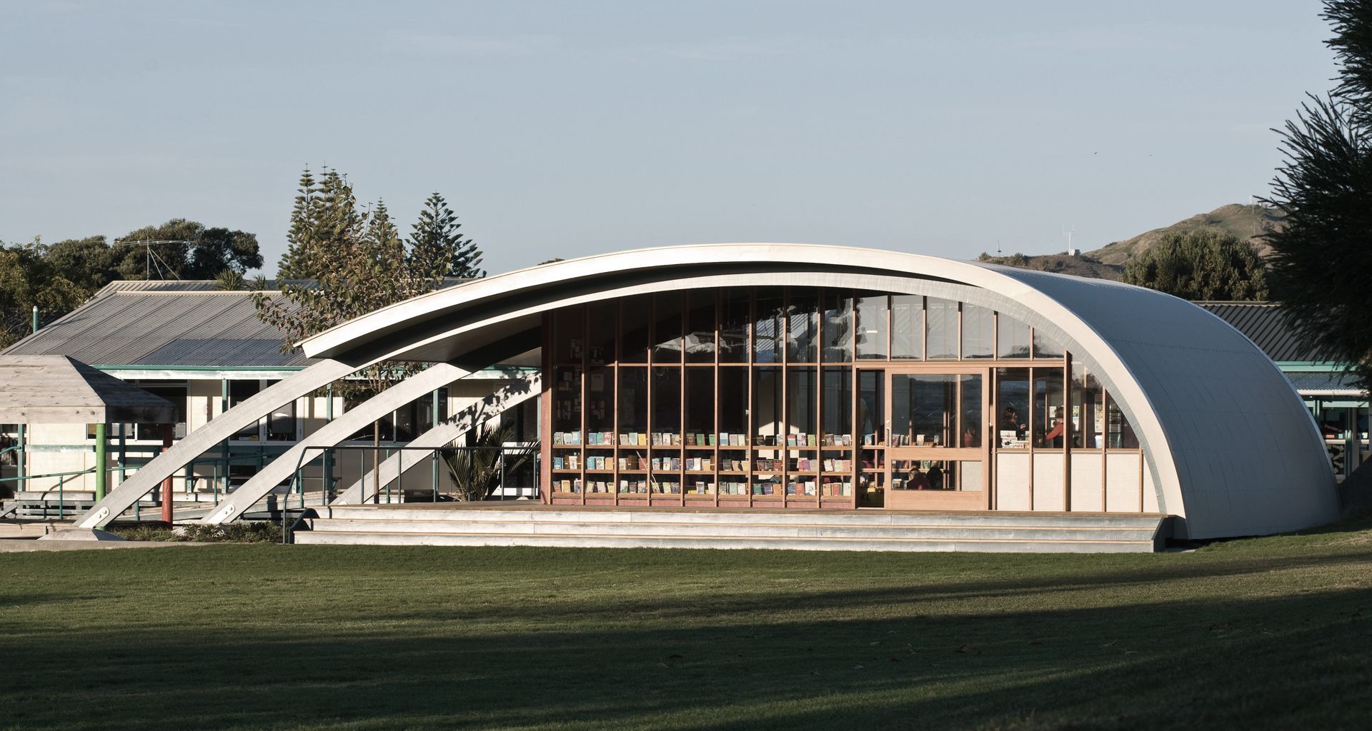 Wainui Beach School Library banner