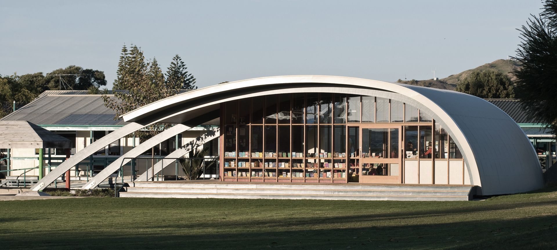 Wainui Beach School Library banner