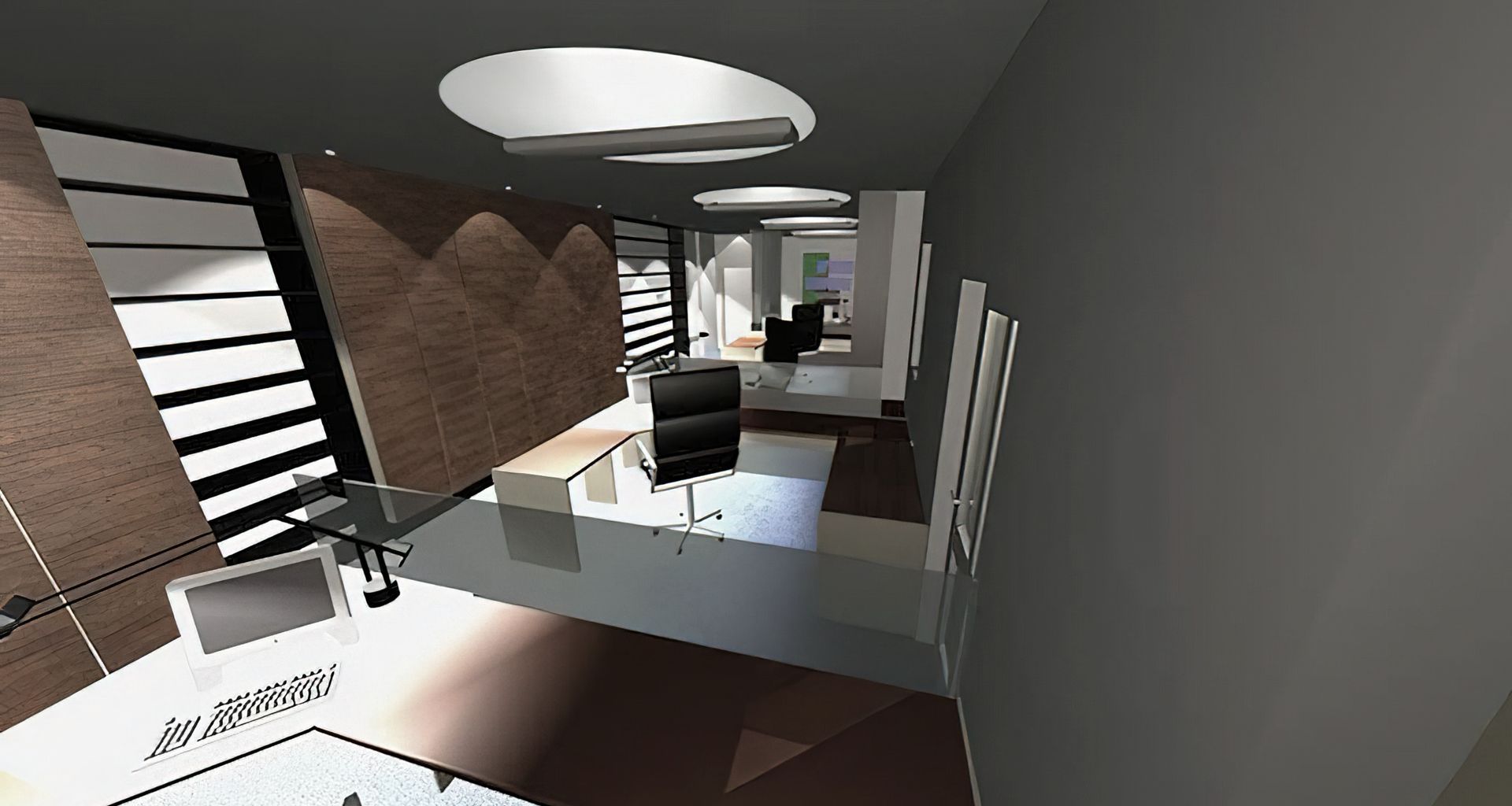Interior office planning in the 1930-1950's heavily modified Verge Terrace