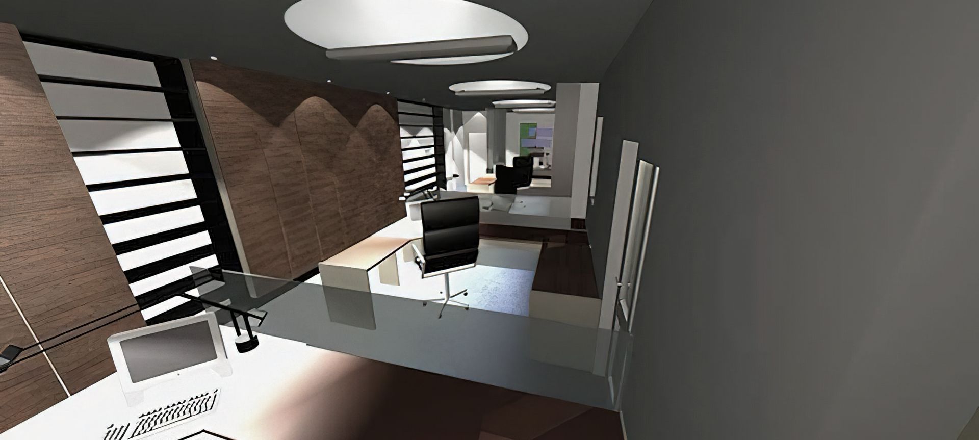 Interior office planning in the 1930-1950's heavily modified Verge Terrace