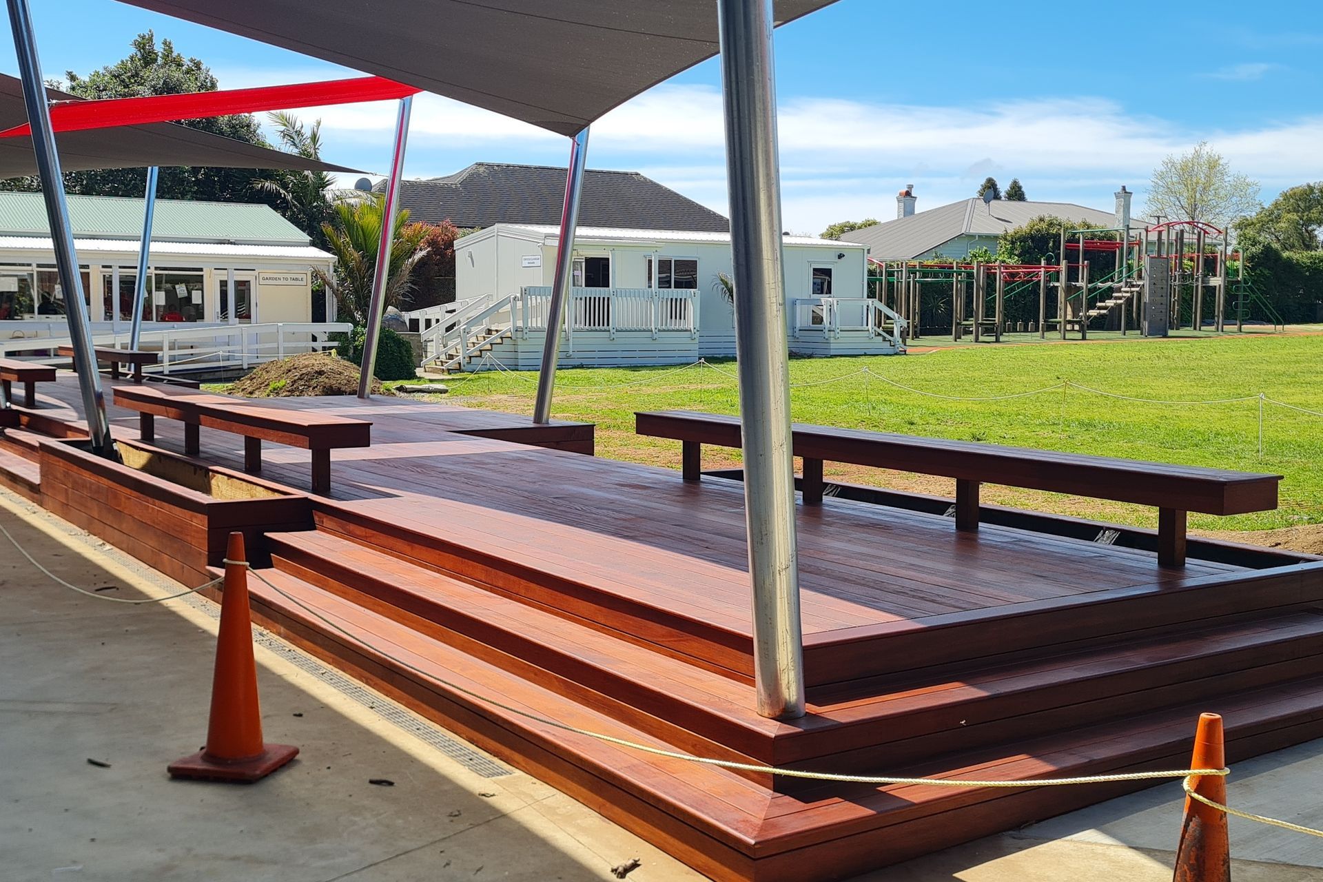 School Deck completed using ShadowDeck system.