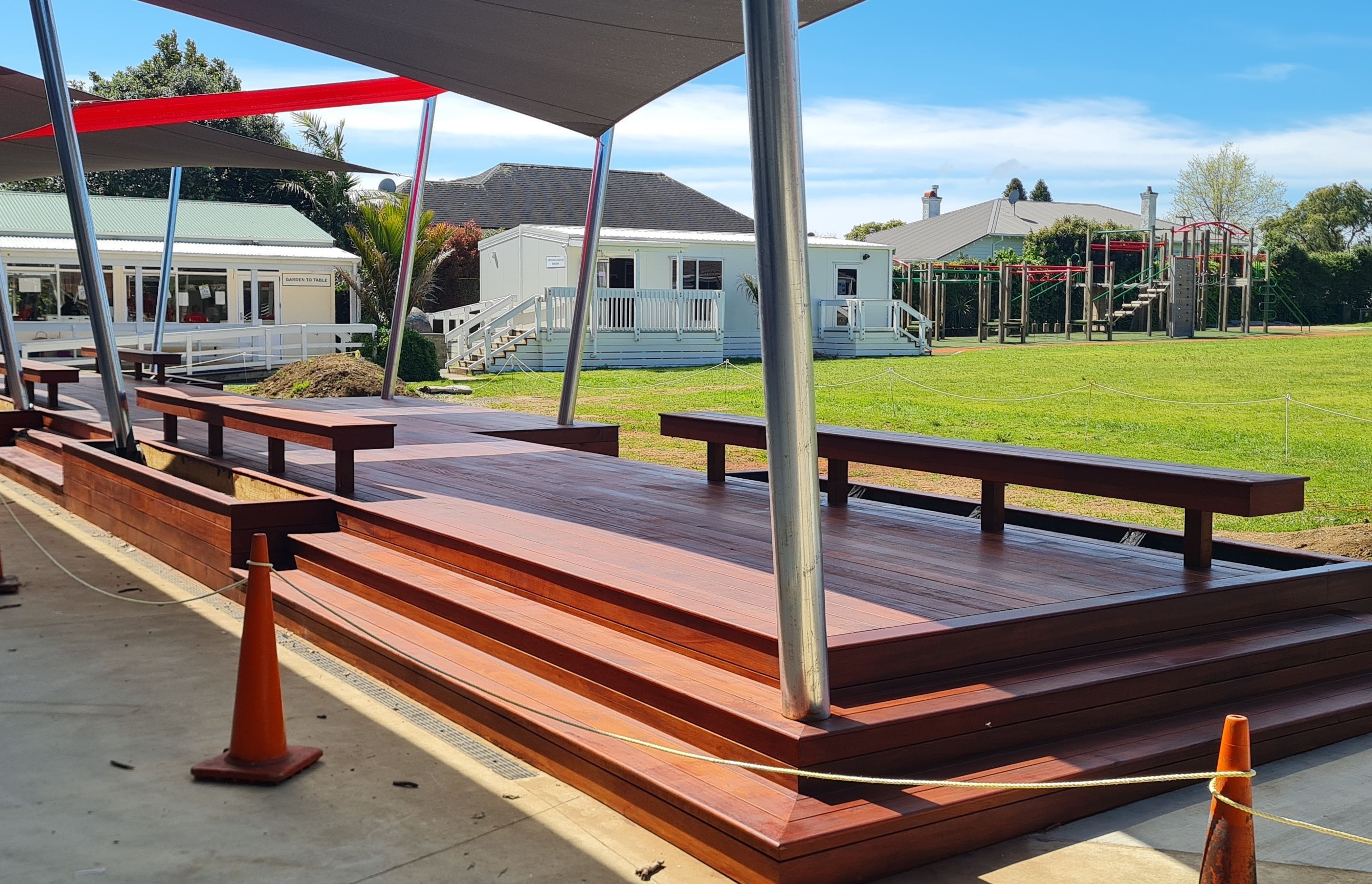 School Deck completed using ShadowDeck system.