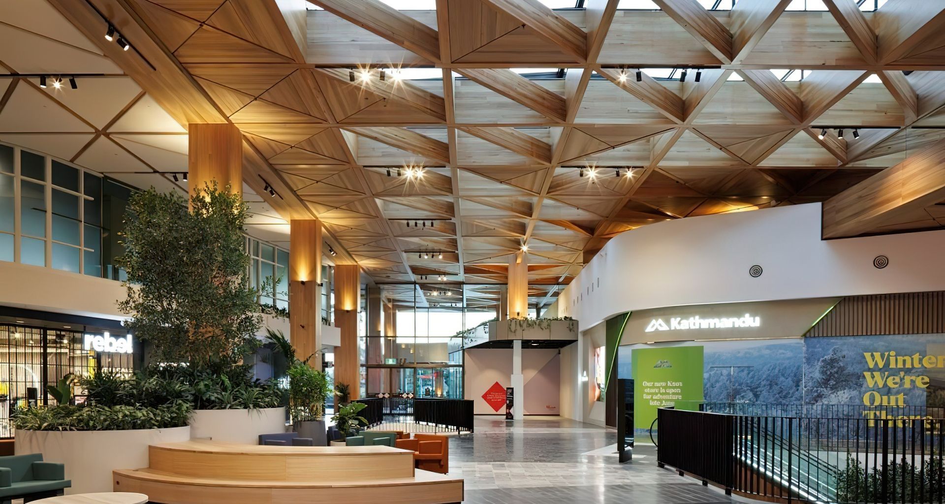 Westfield Knox shines with stunning MASSLAM skylight banner