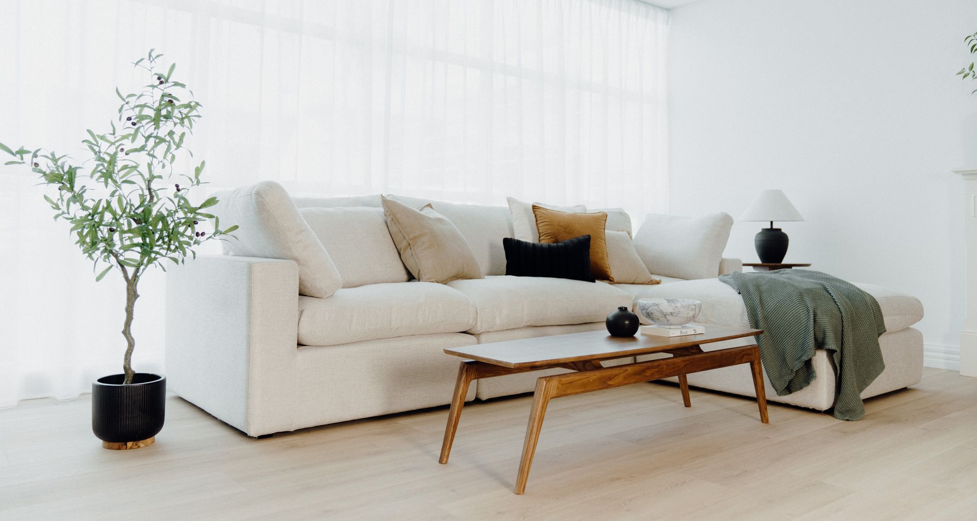 The Quickstep Flooring provides a neutral palette to stage the beautiful Capulet pieces