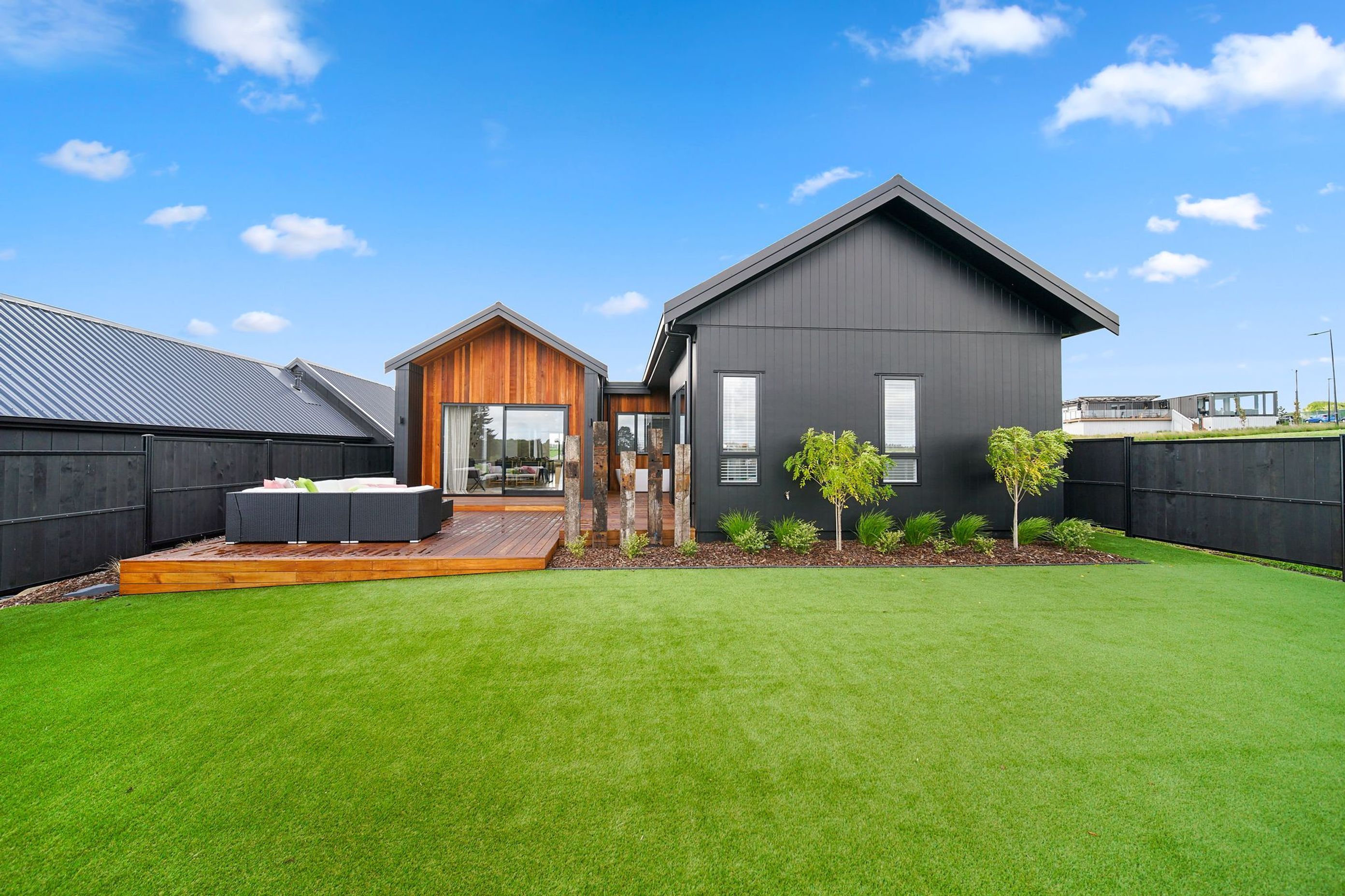 Precision Homes show home back yard