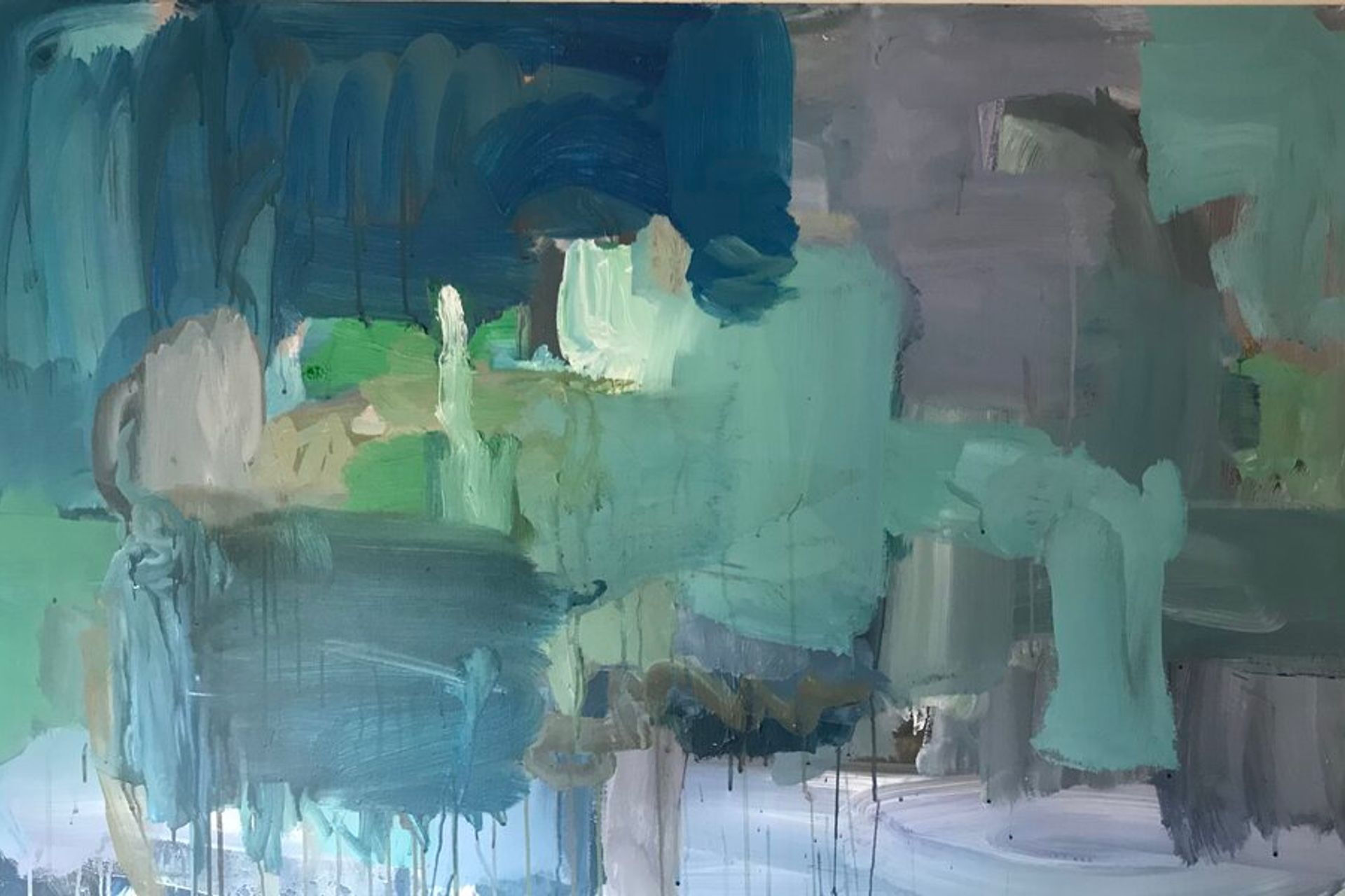 Tap. 2020. 1670x950mm. Acrylic on canvas.