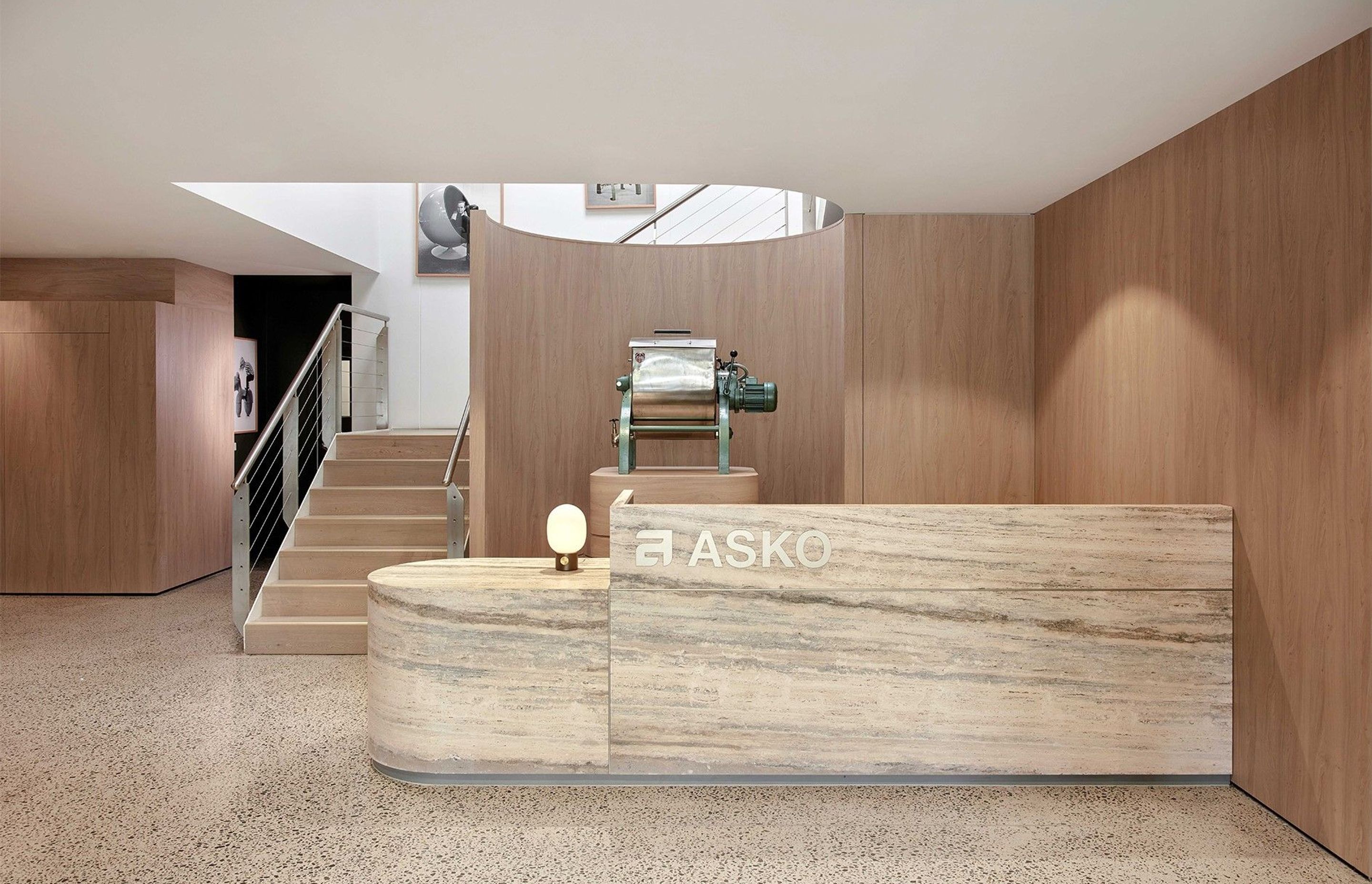 Curved Marble Reception Desk