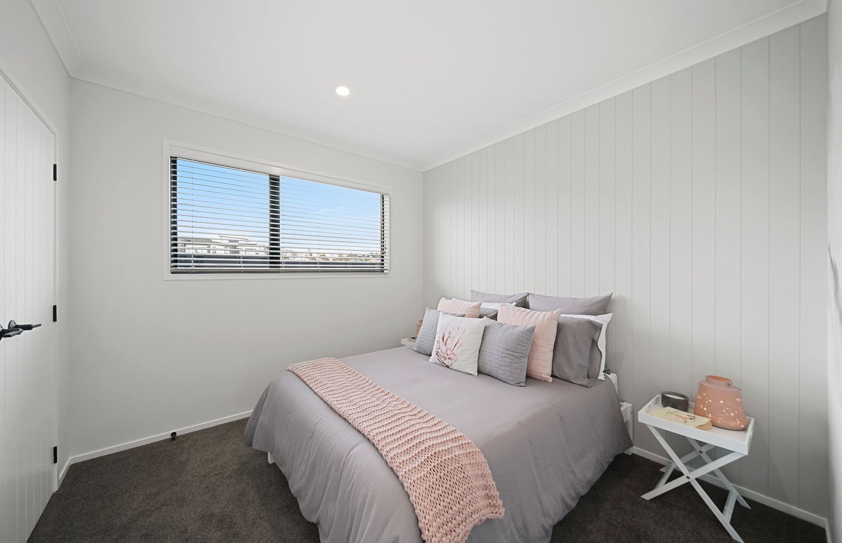Bedroom with feature wall