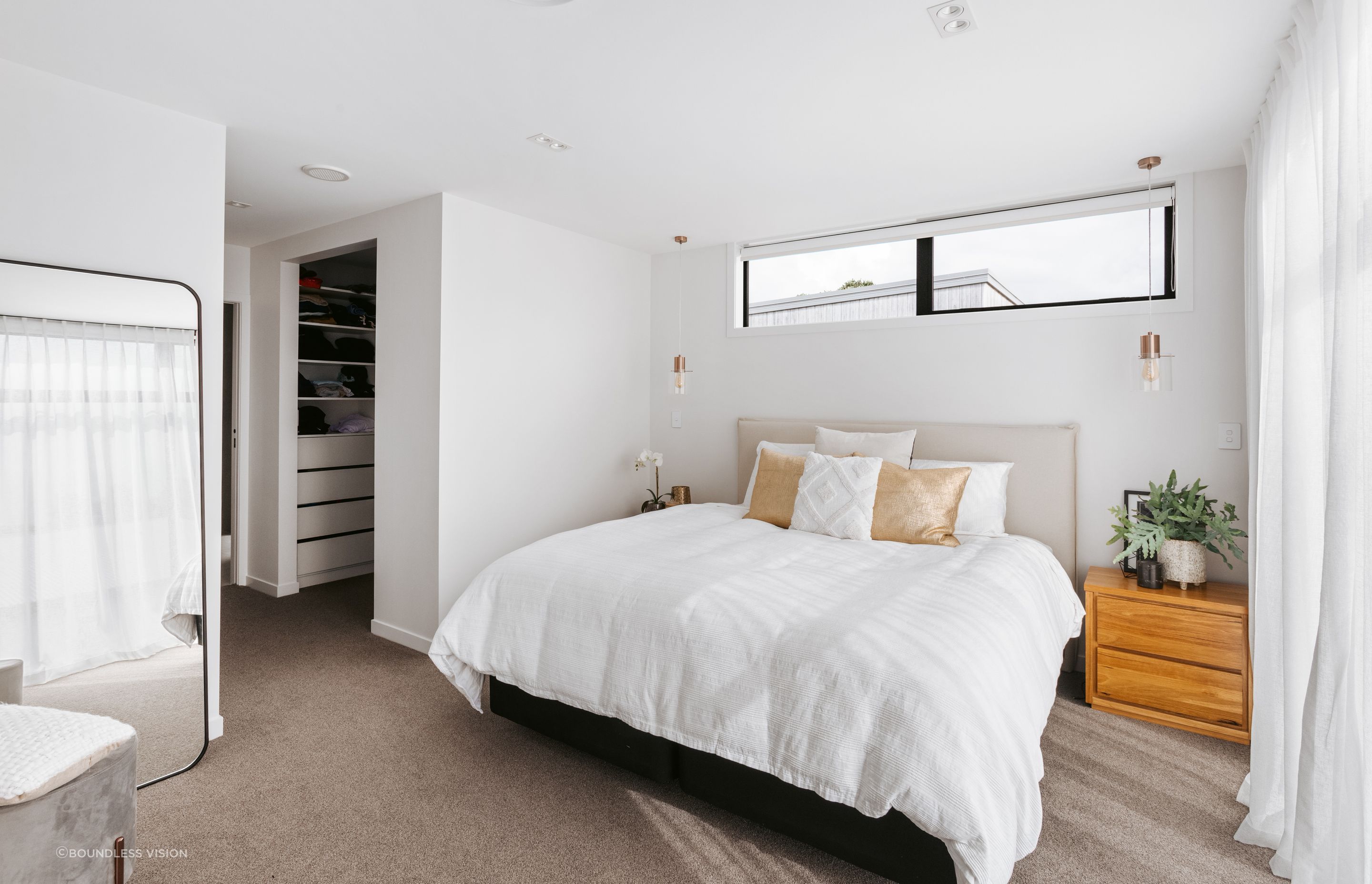 A generous walk-in-wardrobe features in the master bedroom.