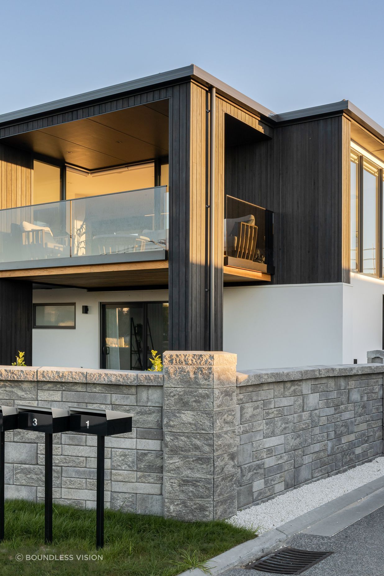 The surrounding wall blends with the nearby environment.