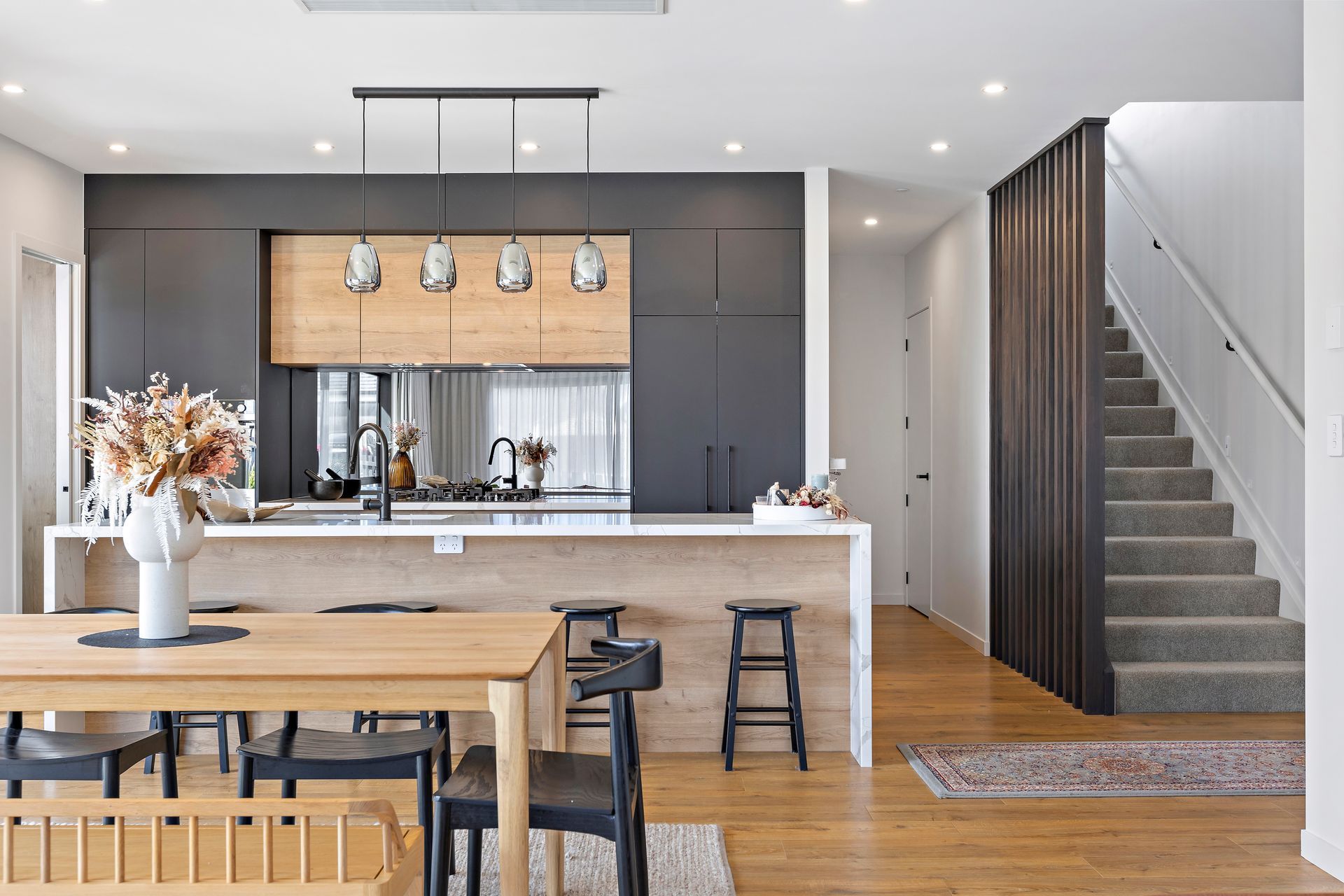 Matt Black, Oak and Smokey Mirror