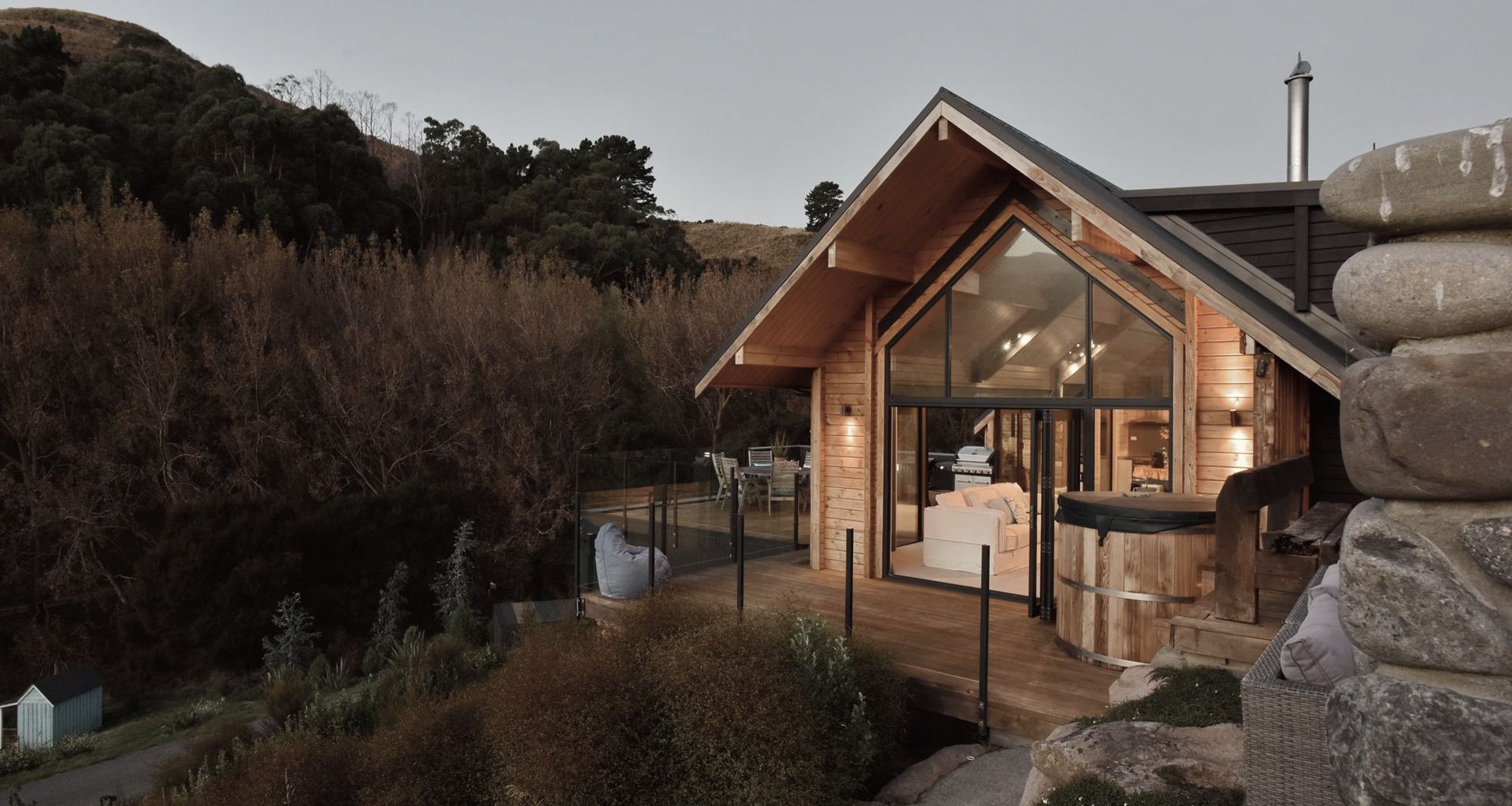 Split Level Timber Home on a Hill. Build & Design in Tai Tapu. banner