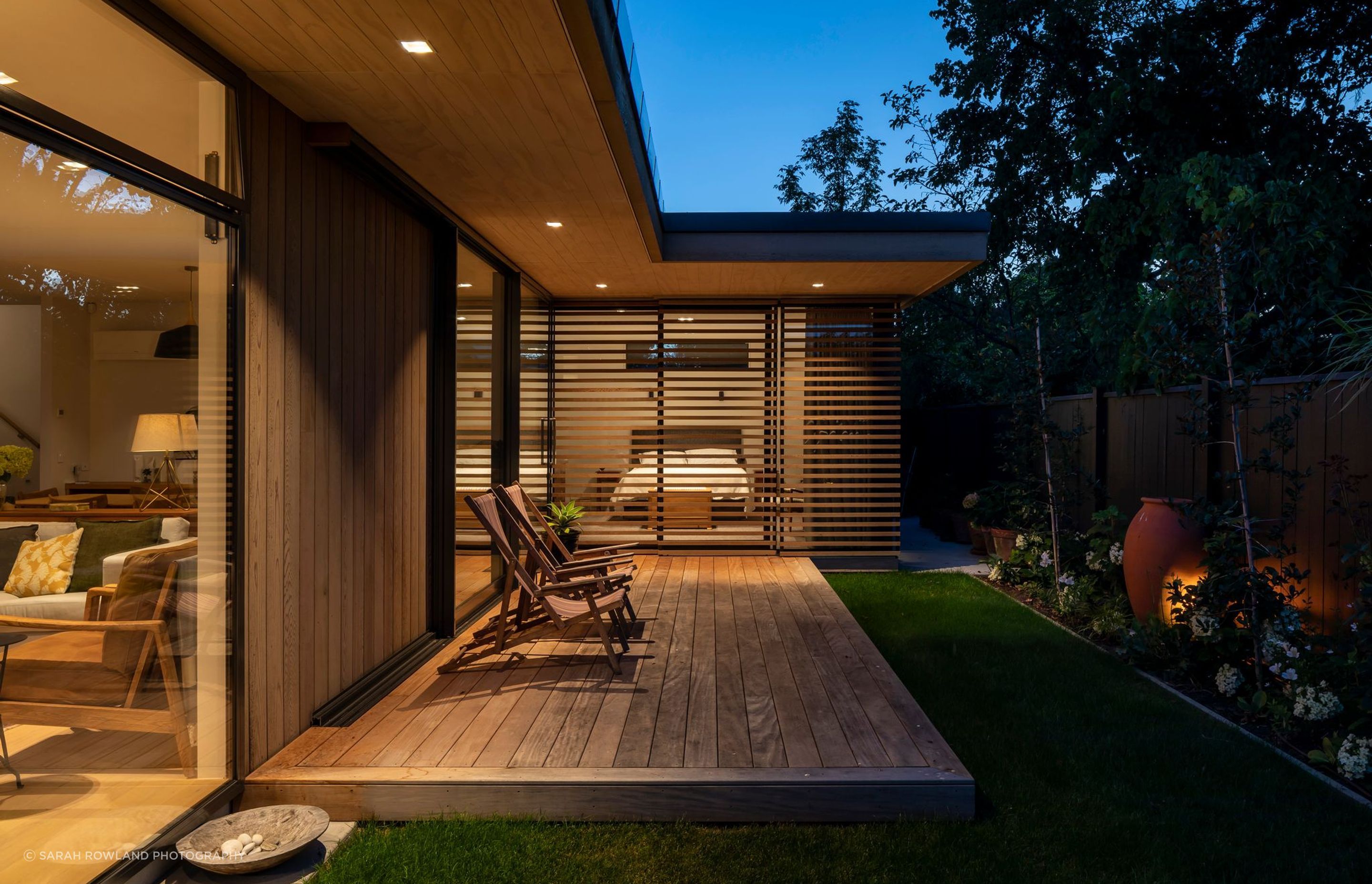 Located on the western side of the house, the 'afternoon deck' is a quiet spot to take advantage of the last of the day's light.