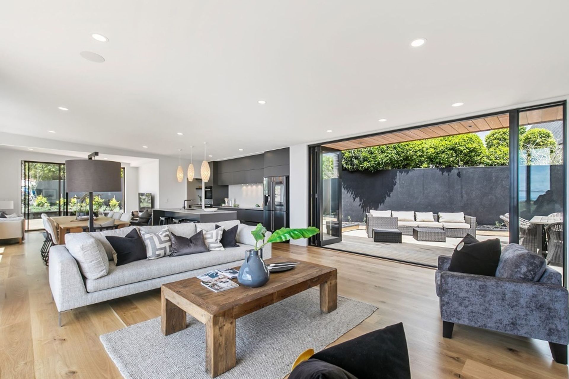 The south-facing courtyard is ideal for al fresco dining and for enjoying the afternoon sun.