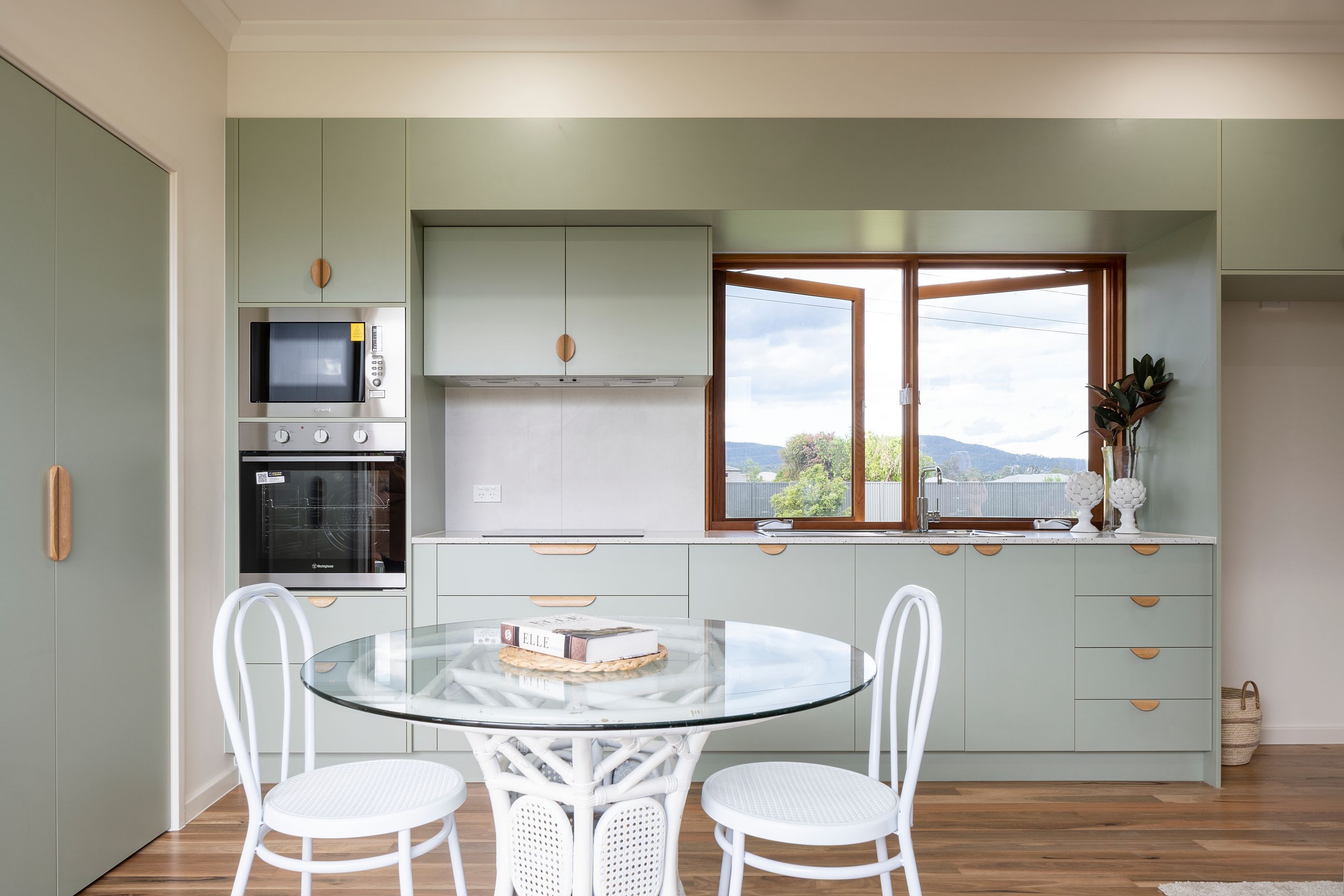 Wide doors, ambulant rails, lever hardware and handles, level thresholds, preferential heights to key appliances, remote control availability of AC, HRV, kitchen night light are just some of the 'liveability' features. Photo:®Angus Martin