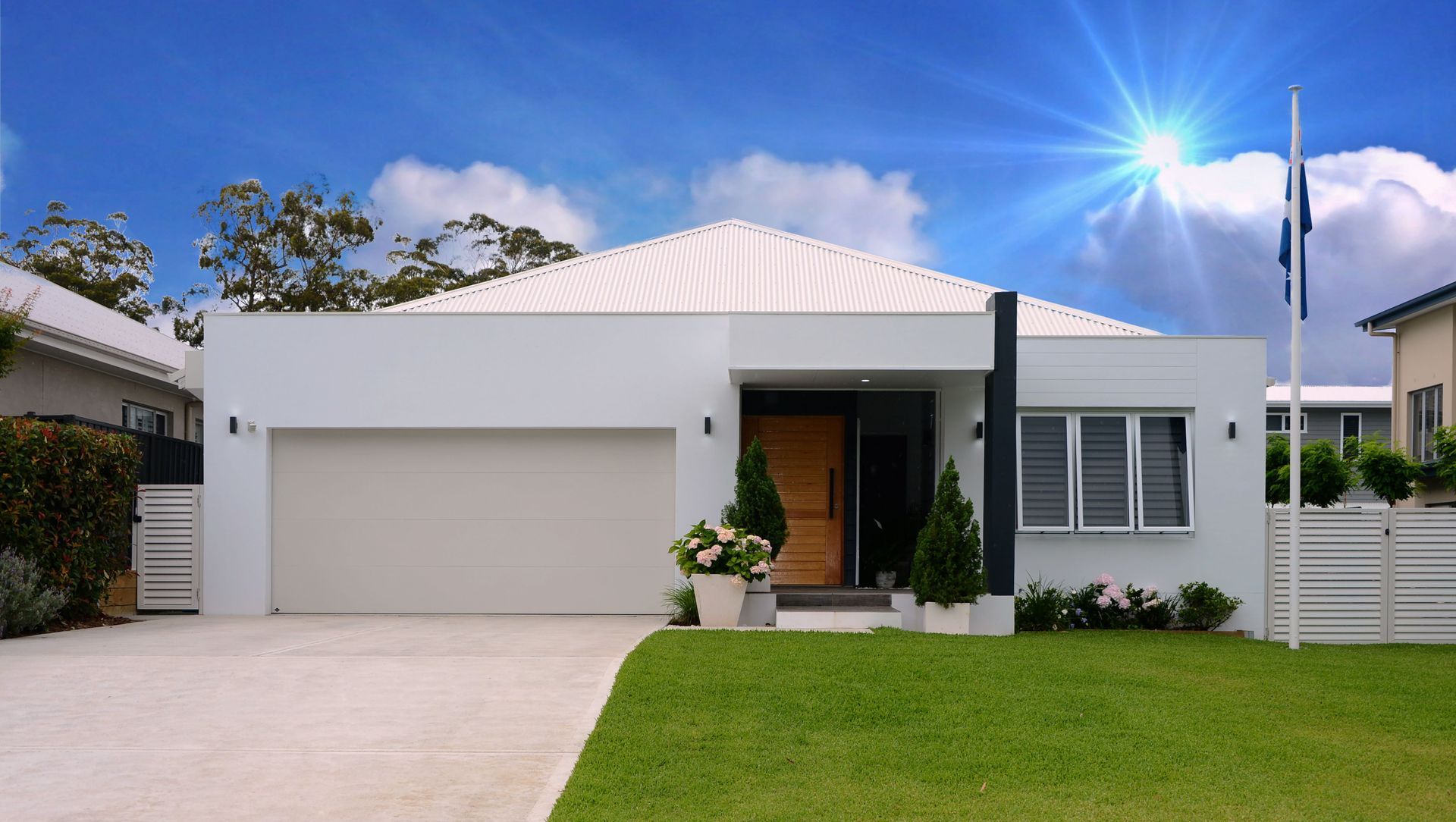 Single storey home with pool banner