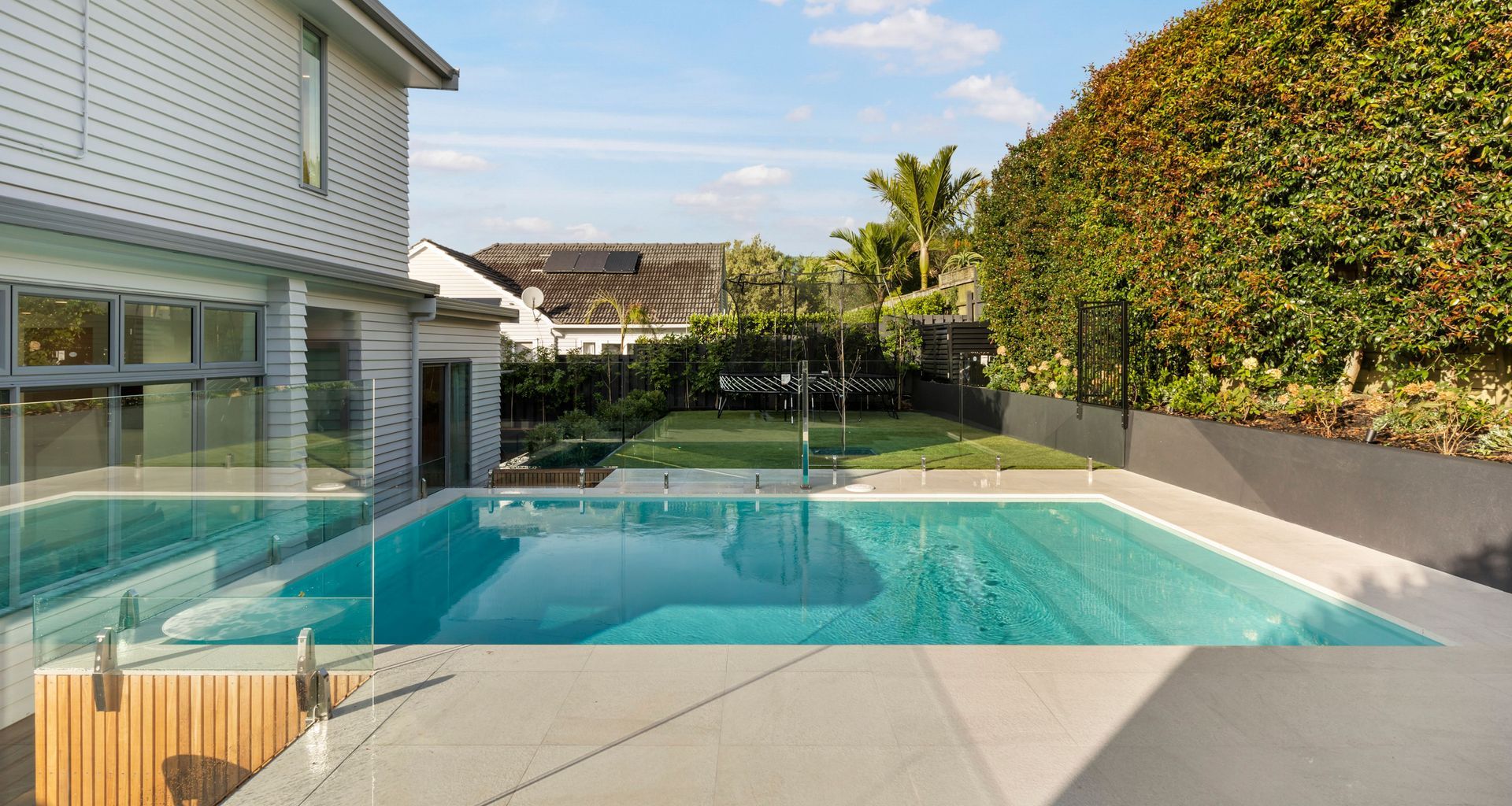 An intensive interior renovation and pool addition banner