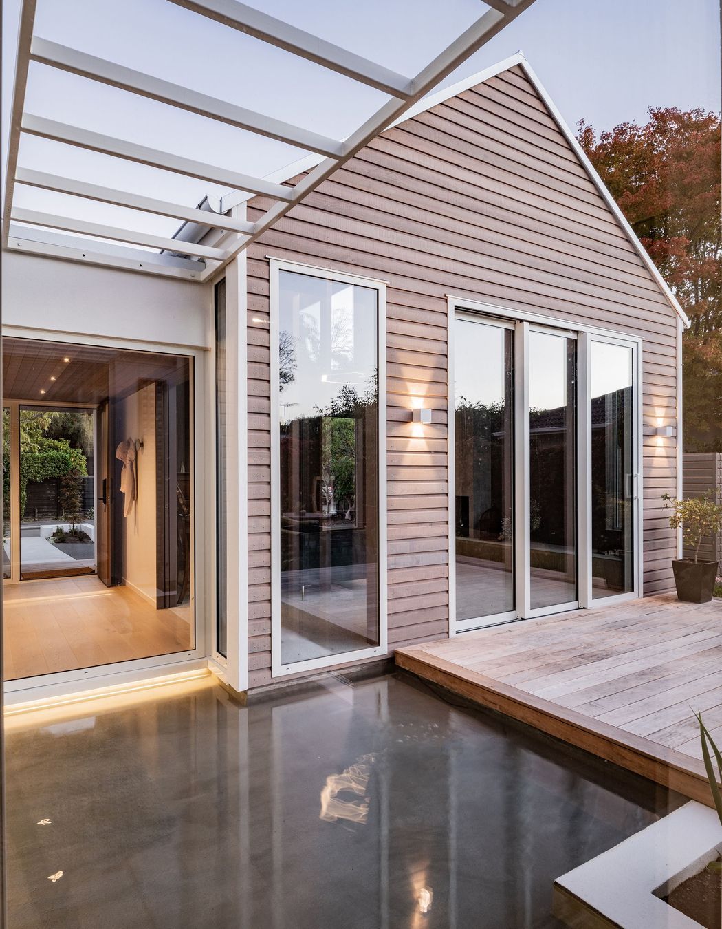 The form is a classic interpretation of the ‘Christchurch School’ style with its simple forms and high gables.