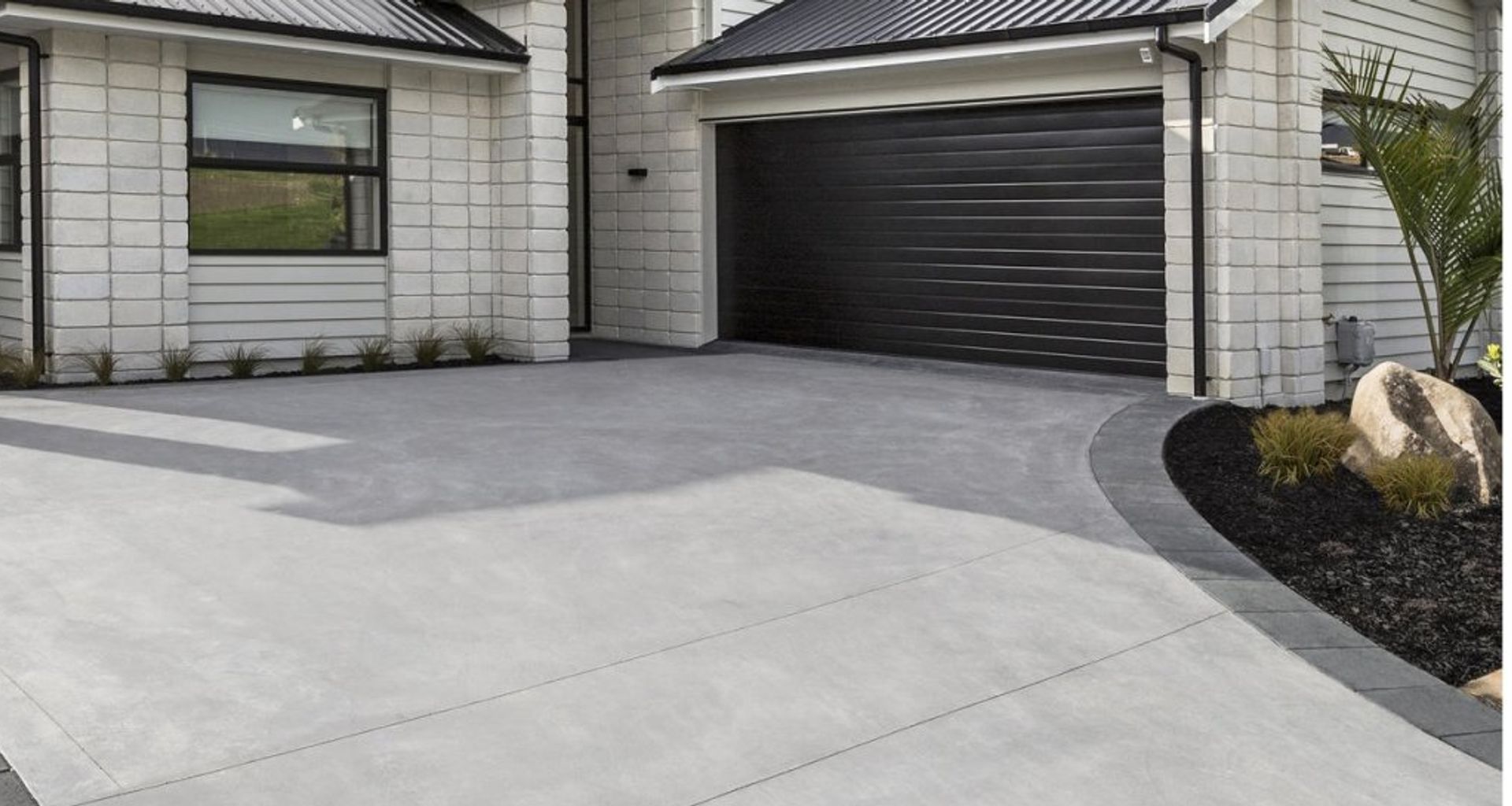 Contrasts of colour and texture produce a stunning show home banner