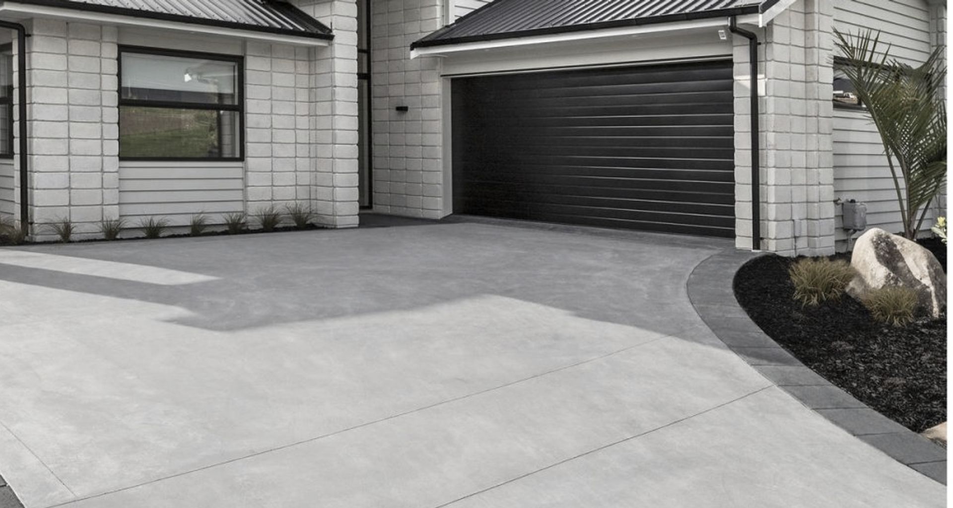 Contrasts of colour and texture produce a stunning show home banner