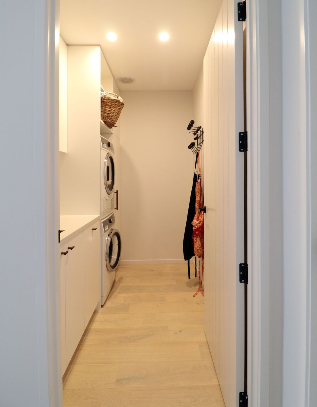 Walnut Veneer with Dark Cabinetry