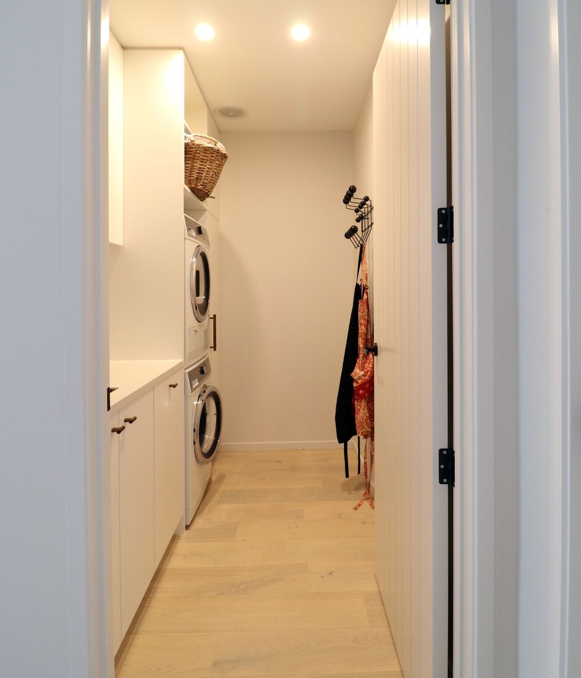 Walnut Veneer with Dark Cabinetry