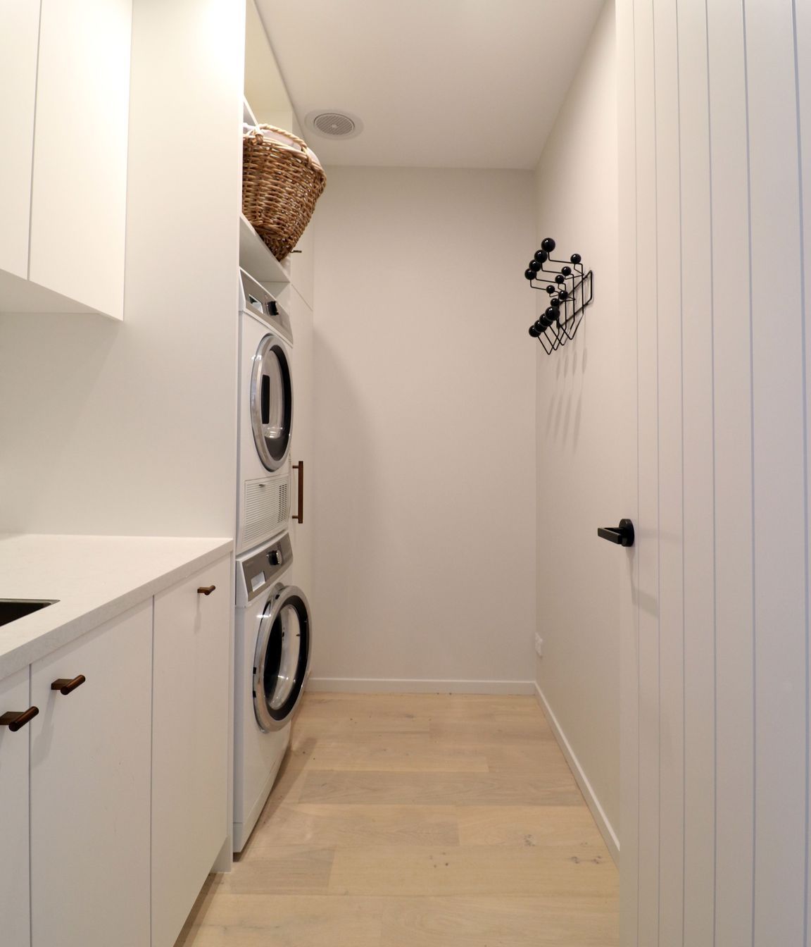 Walnut Veneer with Dark Cabinetry