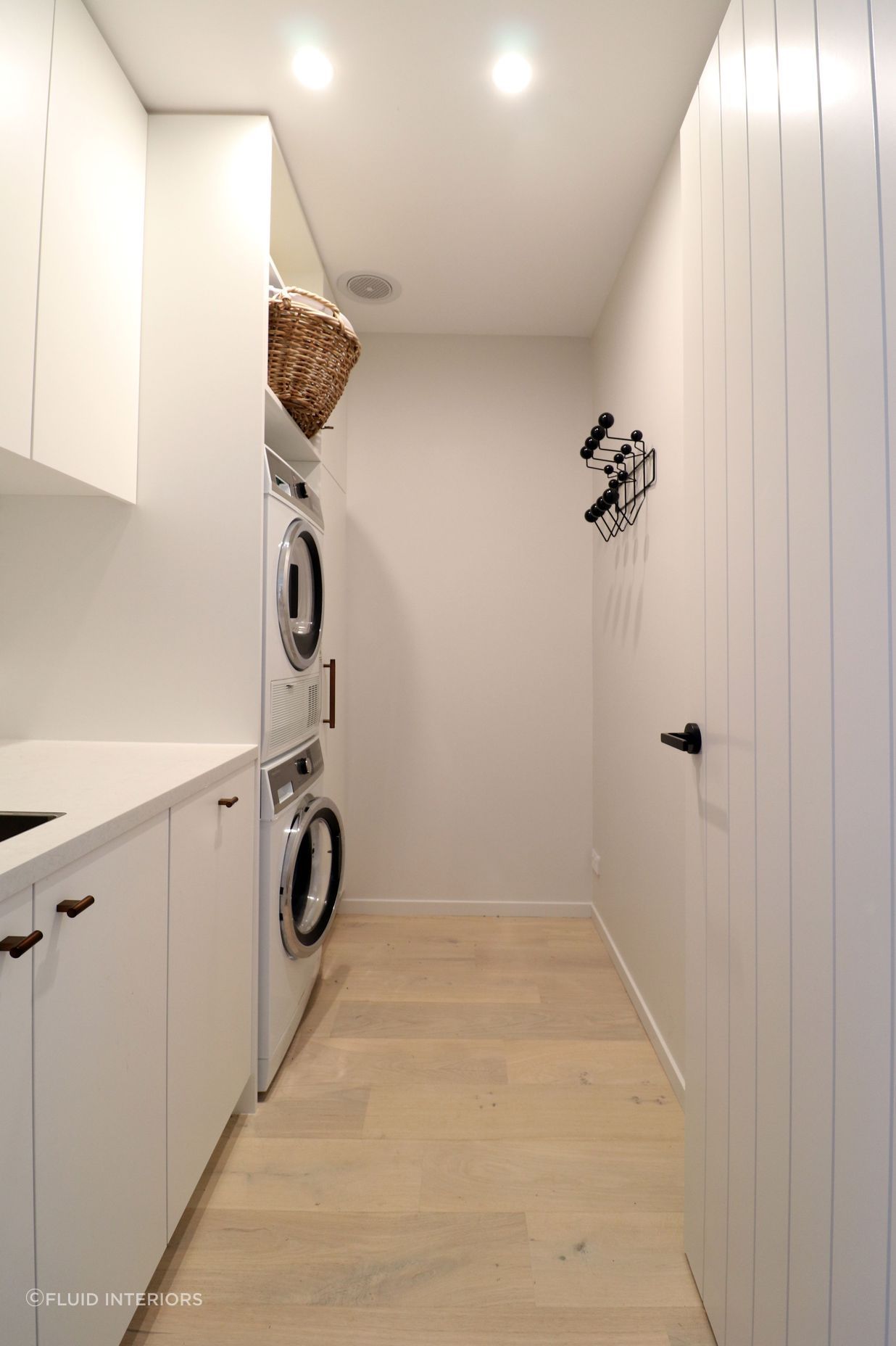 Walnut Veneer with Dark Cabinetry
