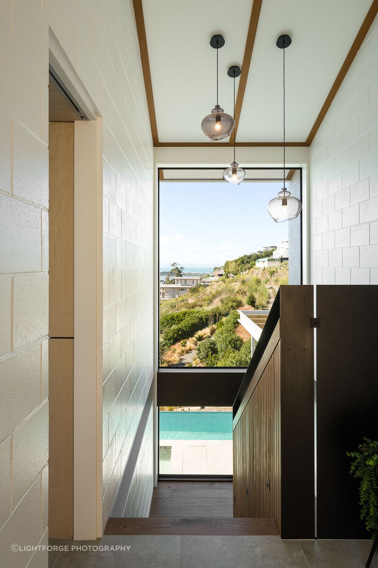 Floor-to-ceiling windows are another Christchurch Style feature and one that the architect also likes to employ.