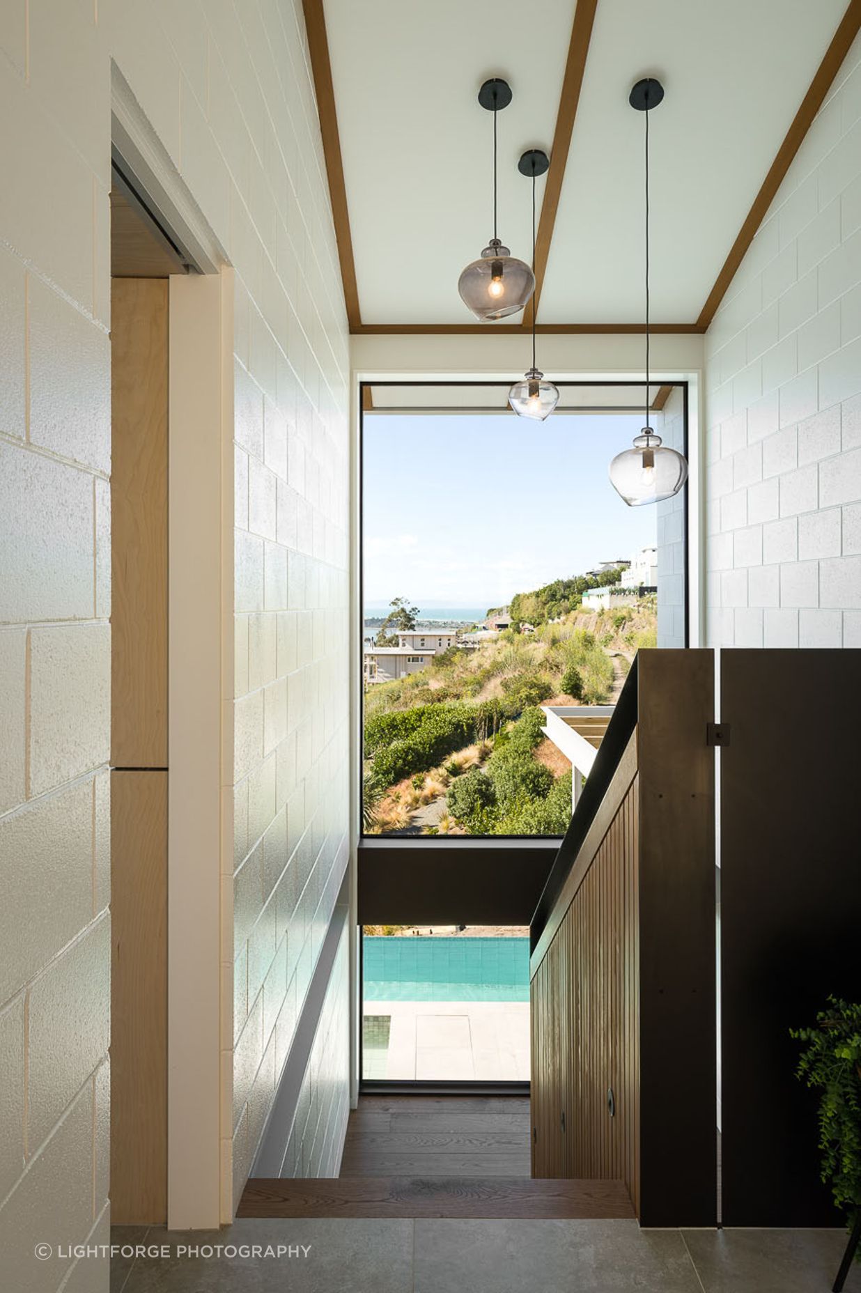 Floor-to-ceiling windows are another Christchurch Style feature and one that the architect also likes to employ.
