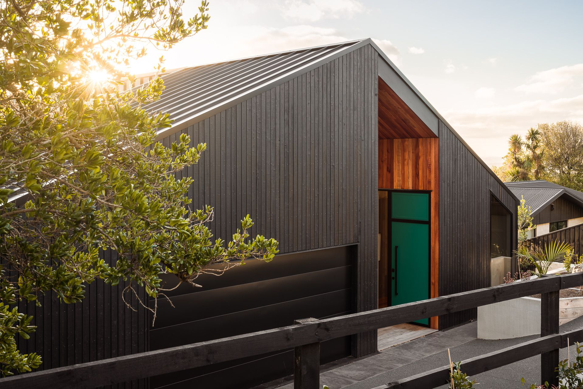 A pop of colour brings vibrancy and leaves no doubt in the mind of visitors as to where the front door is.