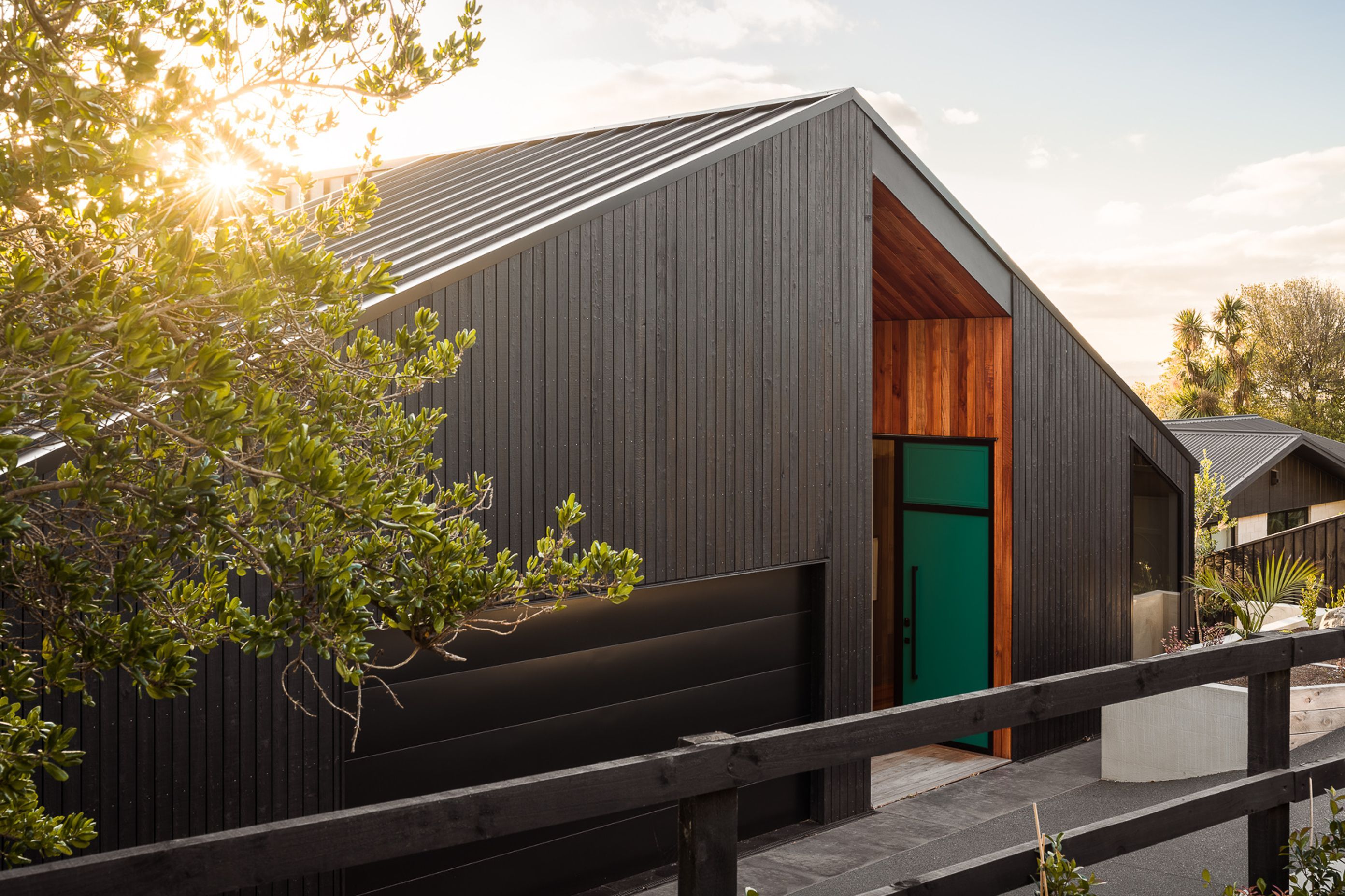 A pop of colour brings vibrancy and leaves no doubt in the mind of visitors as to where the front door is.