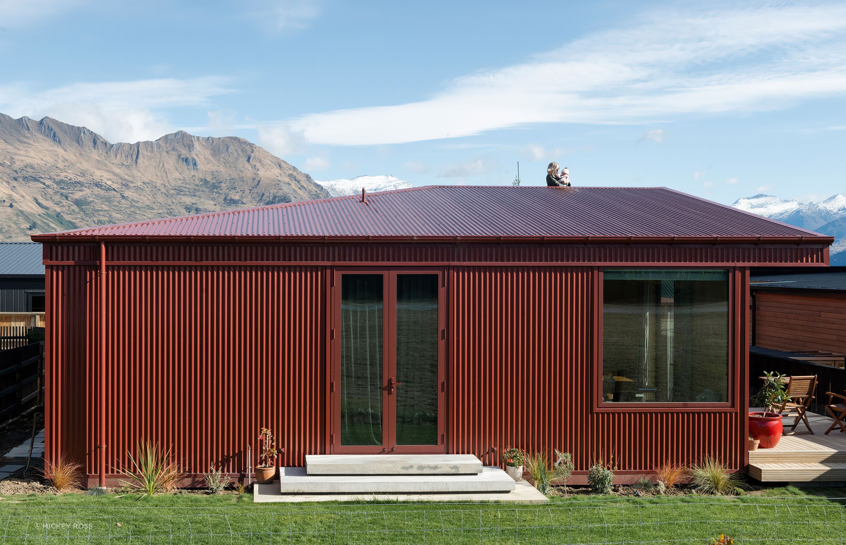 The new-build family home in Wanaka designed by Rafe Maclean of Rafe Maclean Architects. “For budget reasons we made the construction very simple,” he says. “The homeowners wanted something interesting that was really well-crafted.”