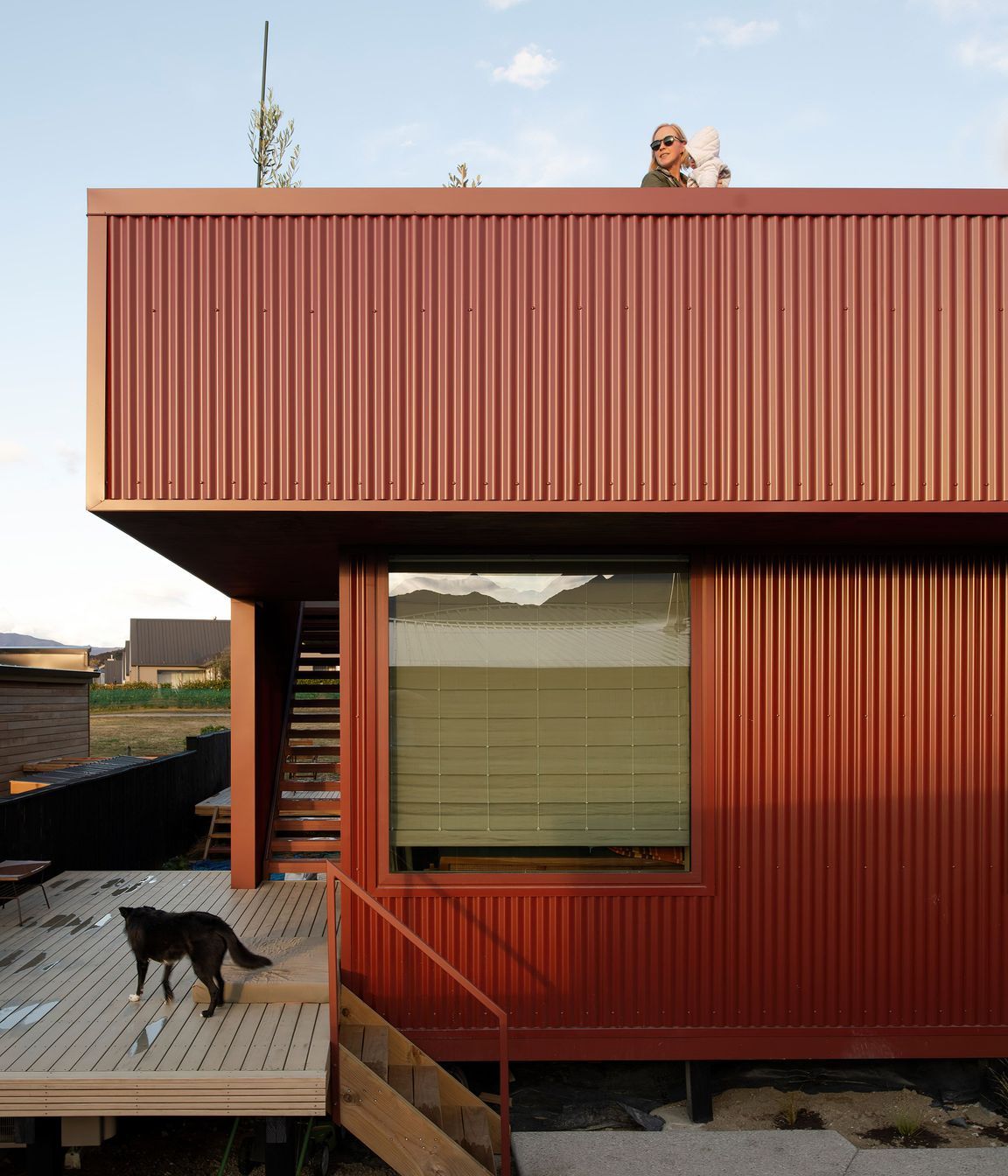 The roof deck is 44sqm, and the three-bedroom, two-bathroom home is on a 419sqm section.