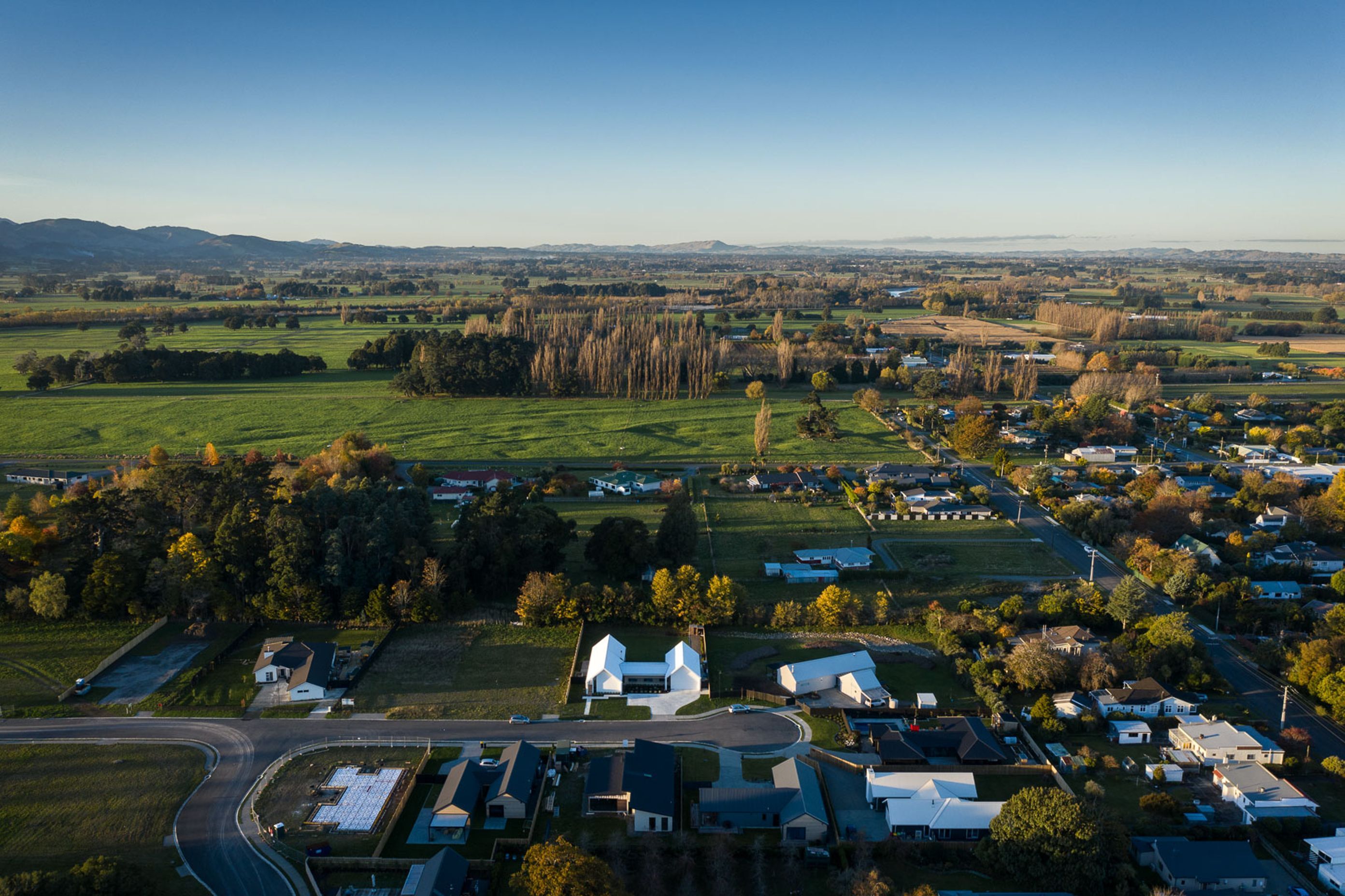 Located in the centre of the Wairarapa region, this new home is part of a new residential development on land that was once orchards.