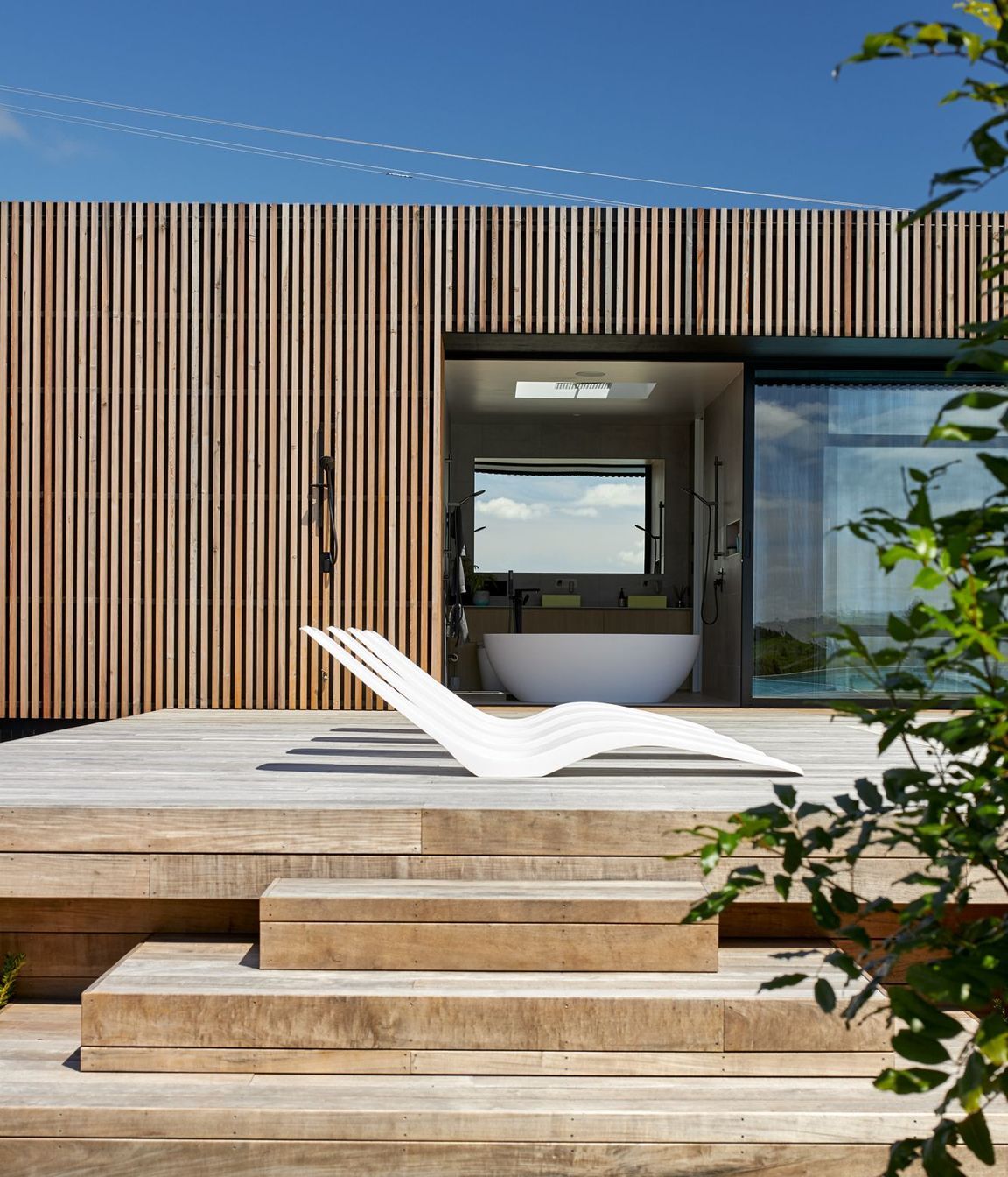A seamless connection to nature was a big part of the design of the house, including access from the main ensuite onto the pool deck.