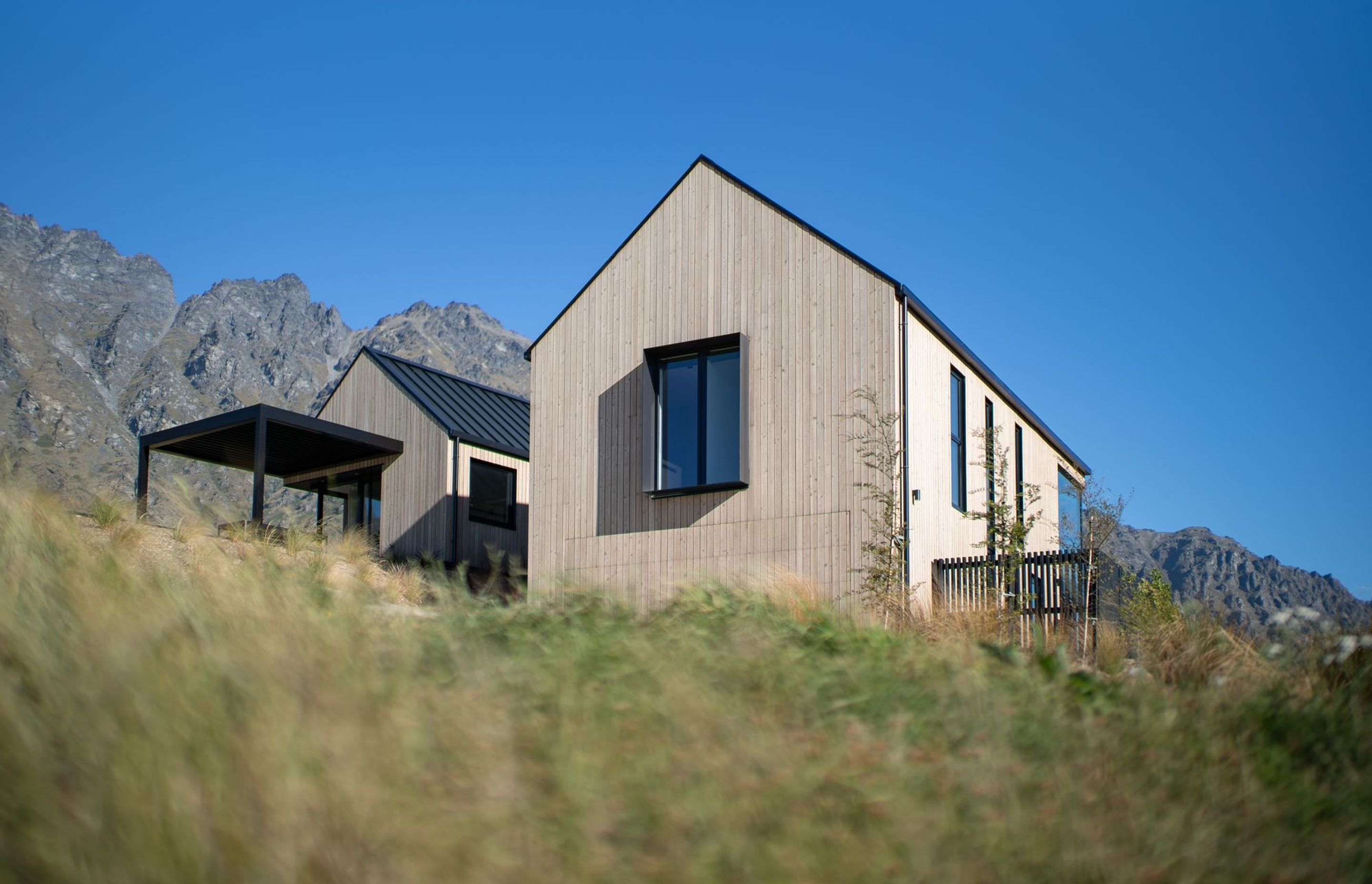 The exterior was clad entirely in timber, to integrate the two building forms.