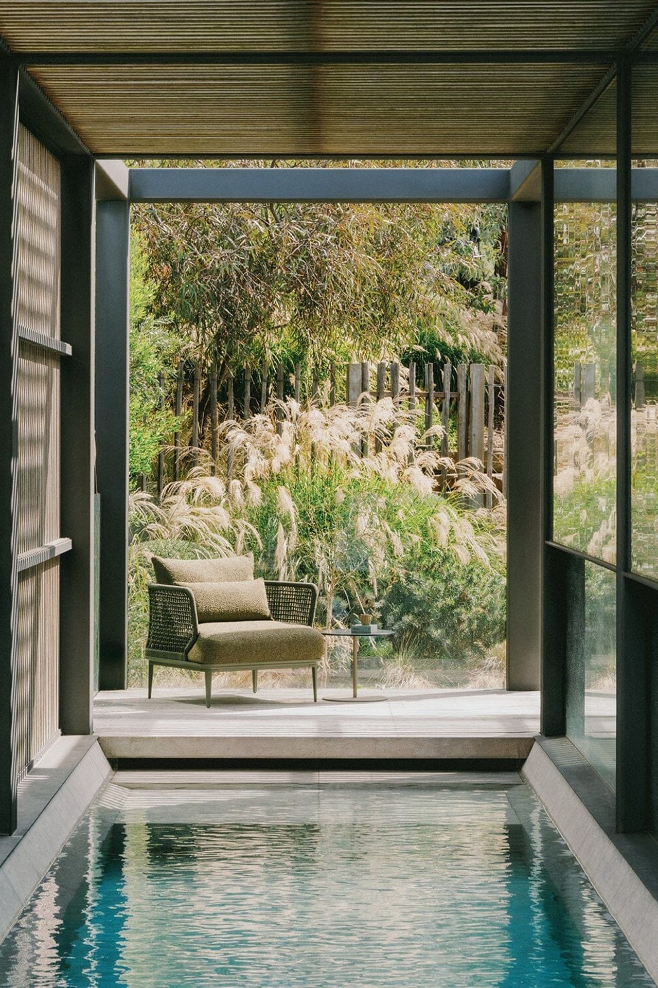 Aireys Inlet, Offering two lounge chairs, a two-seater sofa, and a coffee table, the Aireys Inlet collection is available in a palette of deep, muted tones, capturing the essence of coastal tranquillity.