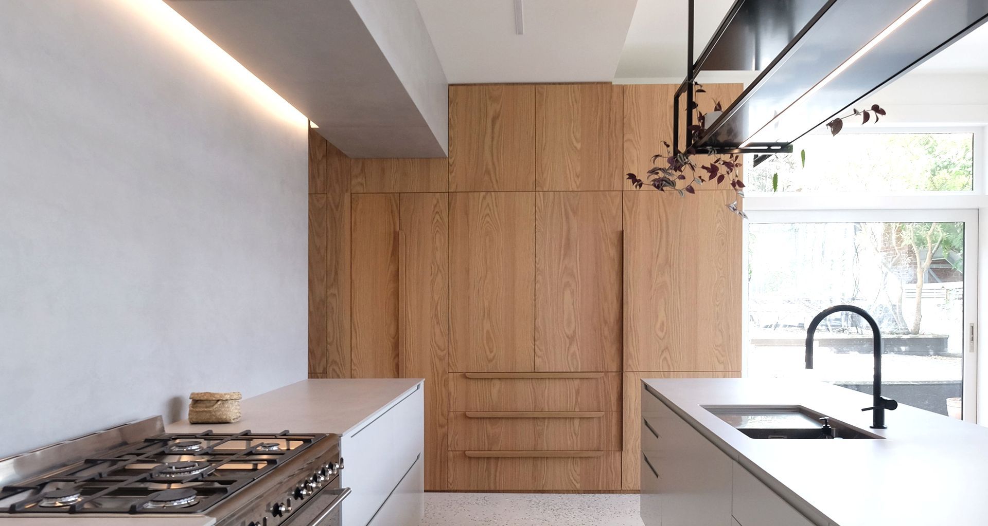 Oak and Ceramic European Kitchen banner