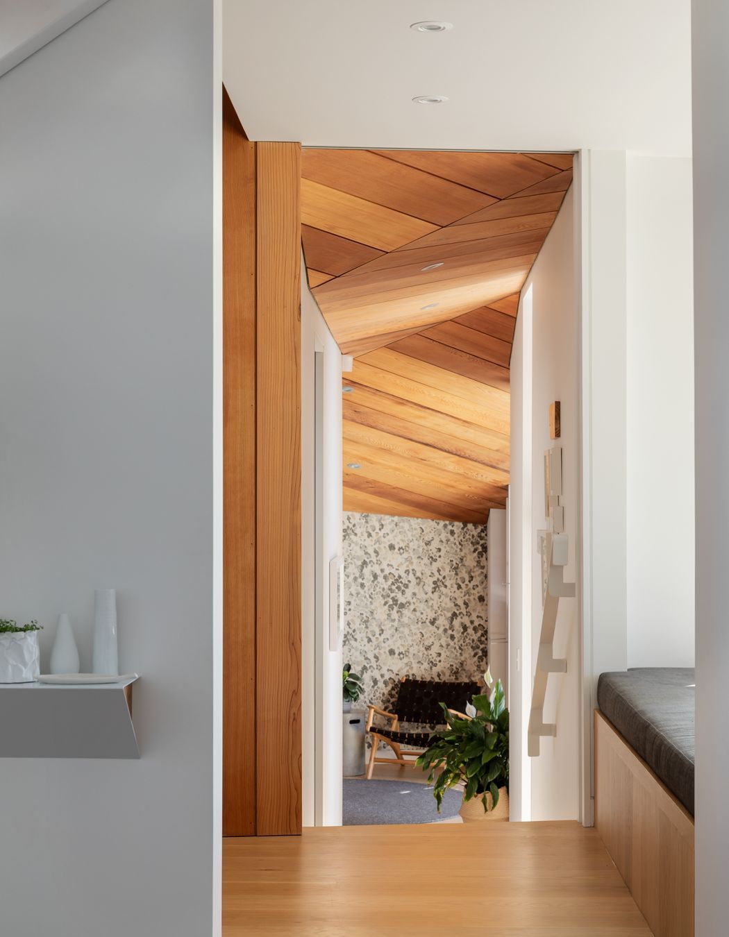 The home is cleverly arranged to utilise a very restrictive site to its fullest potential.