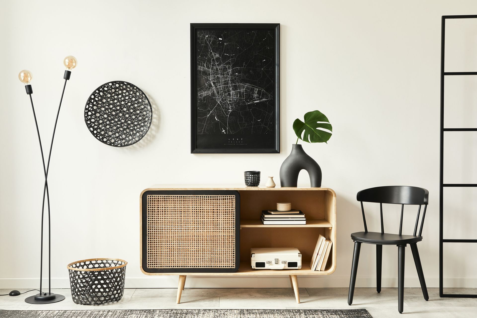 Part of the living space with the look of the 50's