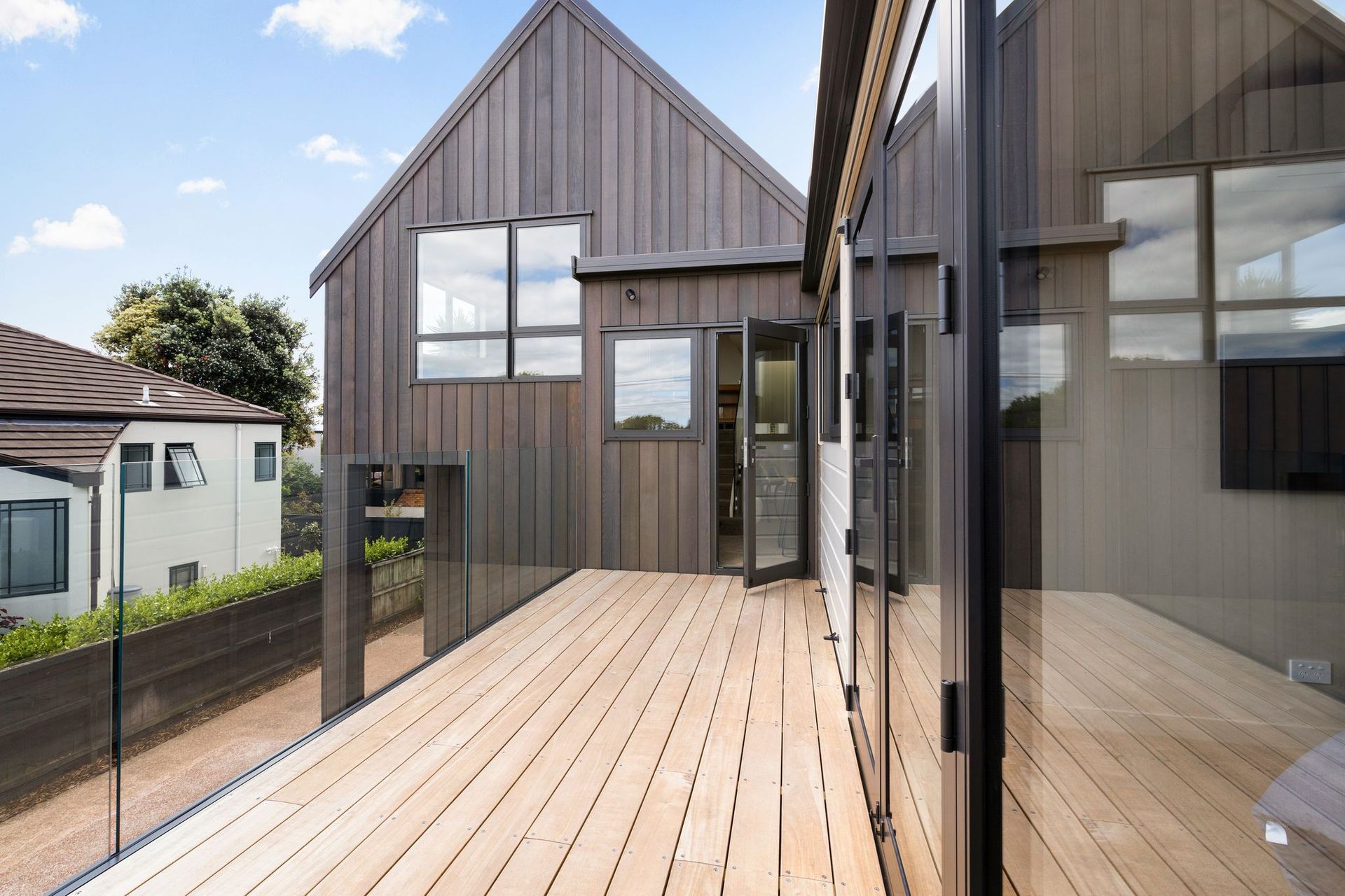 After image of the patio with sliding doors